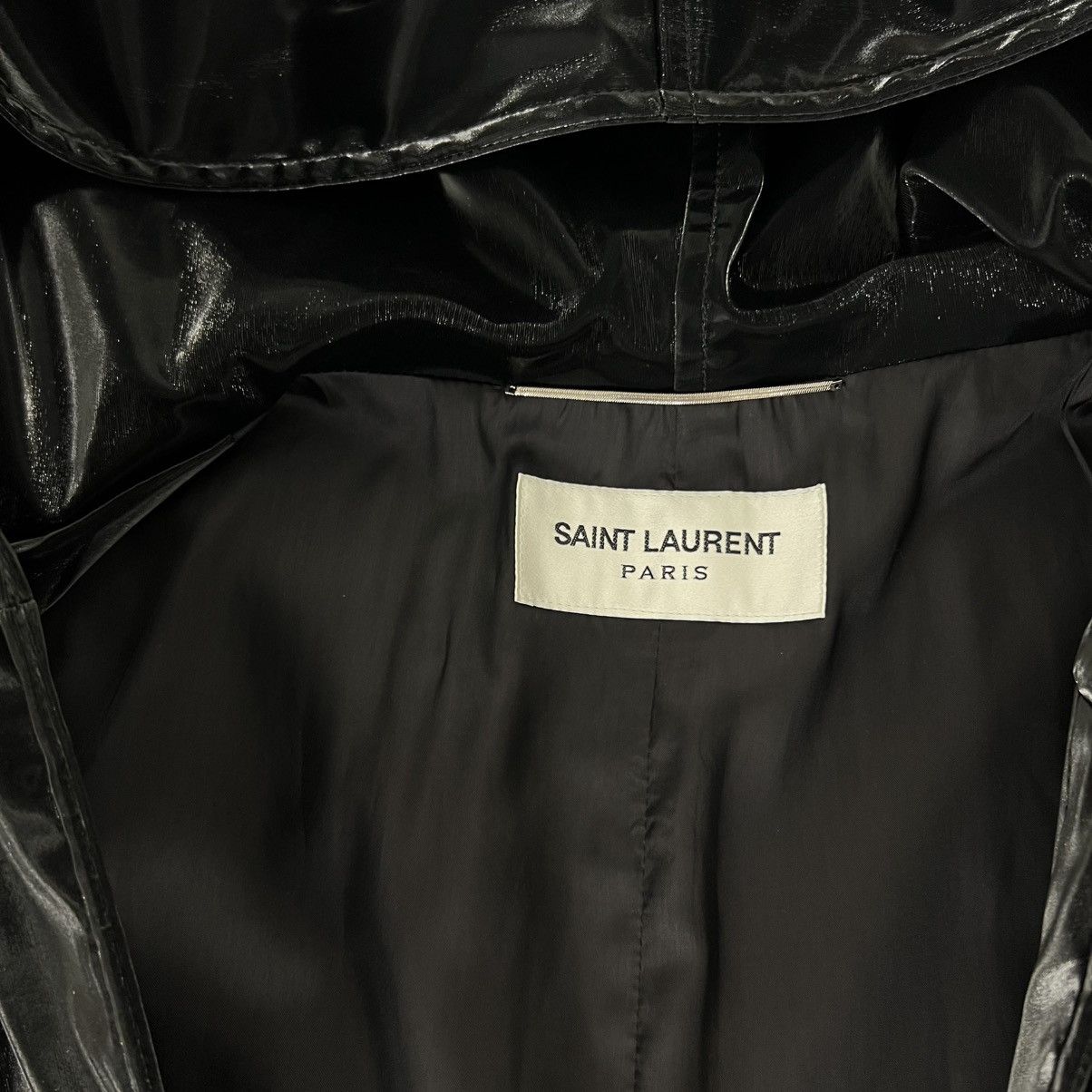 Saint Laurent Paris Saint Laurent Shiny Hooded Coat in Medium Size US M / EU 48-50 / 2 - 5 Thumbnail