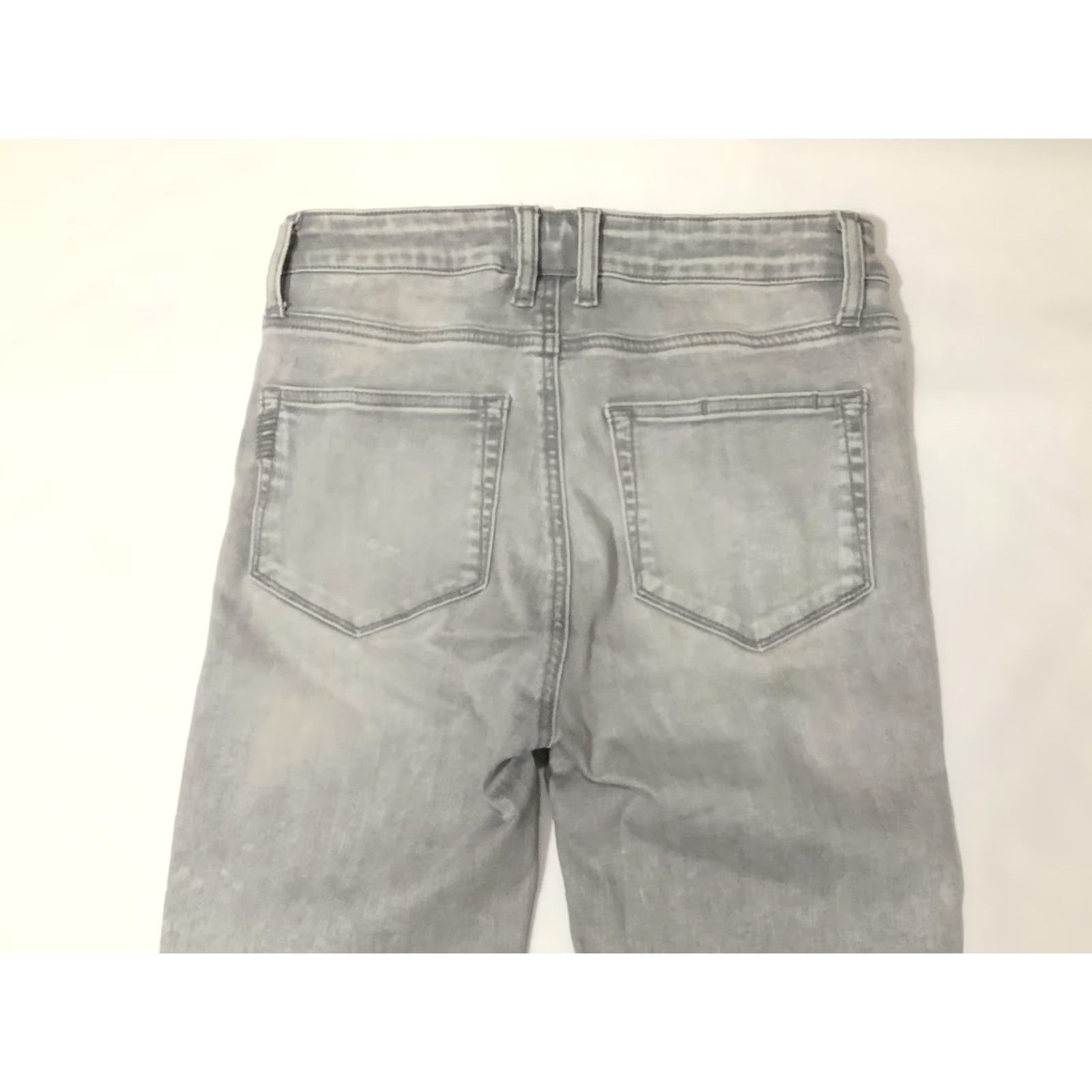 Paige Paige Jeans Womens Cindy High Rise Slim Straight Crop Gray 27 Button Fly Frayed Hem Denim Crop Distressed Stretch Size 27" / US 4 / IT 40 - 7 Thumbnail
