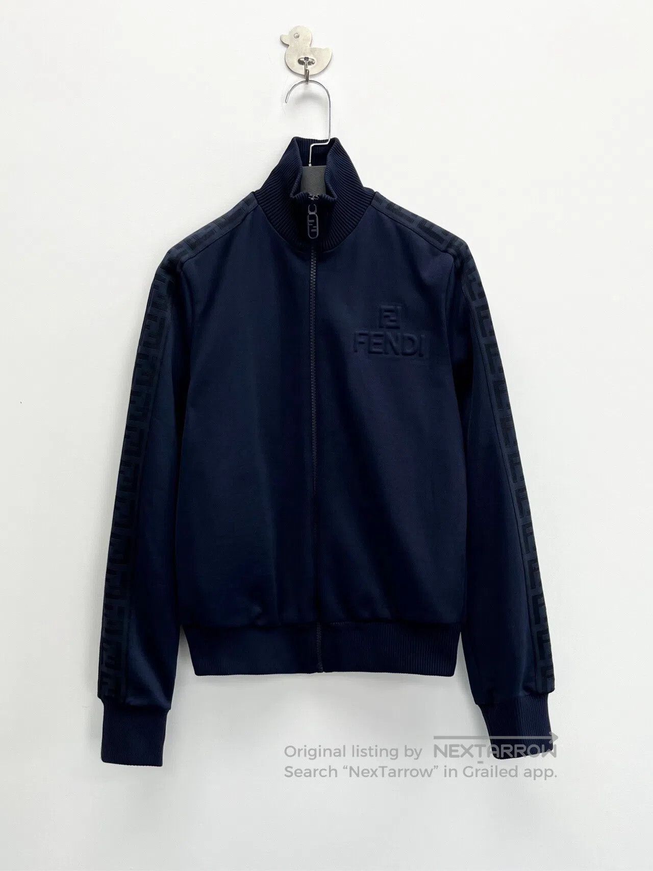 Fendi FENDI Navy Blue Embossed Letter Embroidery Double F Monogr Size XS / US 0-2 / IT 36-38 - 1 Thumbnail