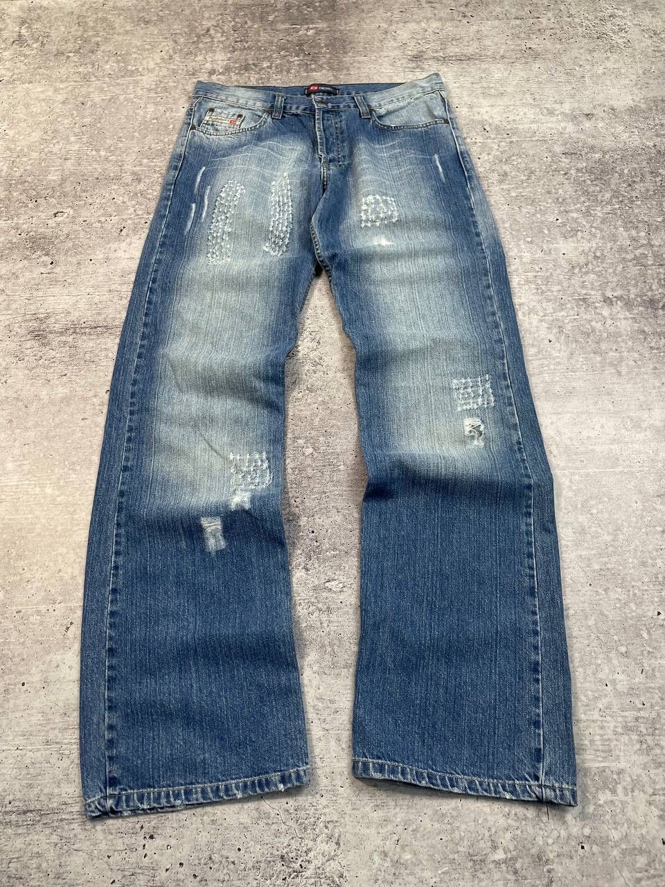 Diesel Vintage Crazy Diesel Distressed Denim Jeans Y2K Size US 34 / EU 50 - 2 Thumbnail