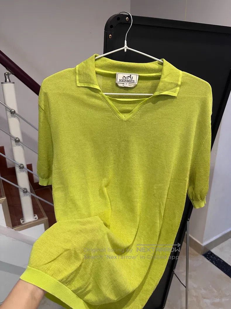 Hermes Hermes Avocado Short Sleeve Size S / US 4 / IT 40 - 1 Thumbnail