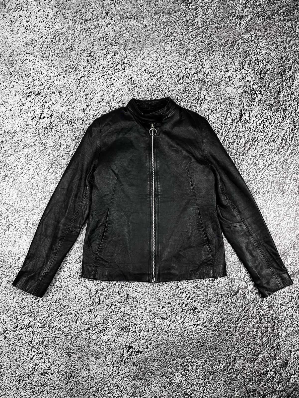 Leather Vintage Y2K leather jacket avantgarde biker style size 10 Size M / US 6-8 / IT 42-44 - 1 Thumbnail