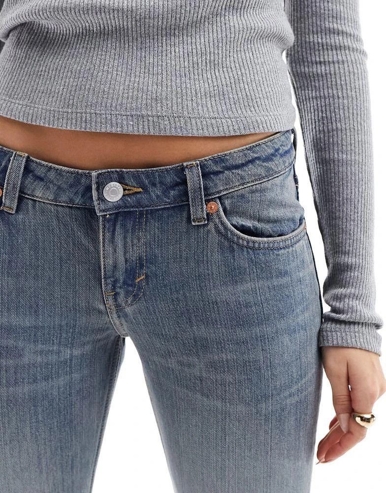 Asos ASOS Weekday nova low waist slim bootcut jeans tribe blue Size 31" - 2 Thumbnail