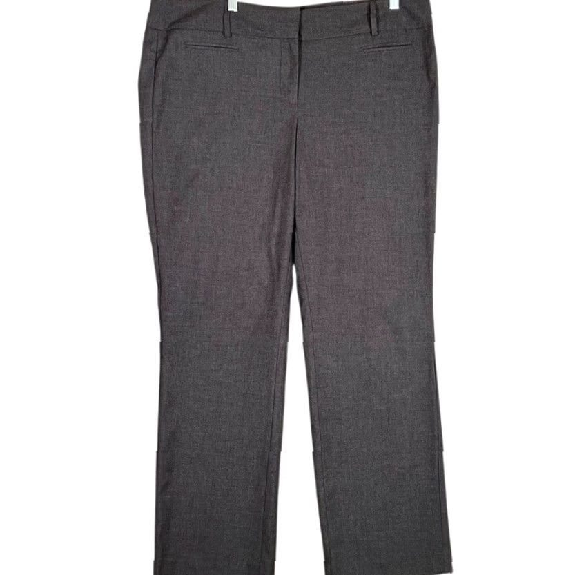 Ann Taylor Ann Taylor LOFT Womens Pants Charcoal Gray High Rise Original Fit Stretch 14 Plus Regular Workwear Dress Pants Men/Women? Size 36" / US 14 / IT 50 - 2 Thumbnail