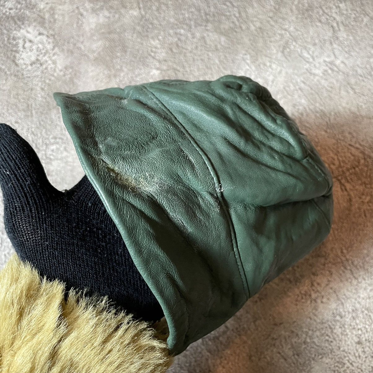 Vintage Vintage 90s Green Bucket Hat Mohair Lined Gorpcore Baggy OS Size ONE SIZE - 2 Thumbnail