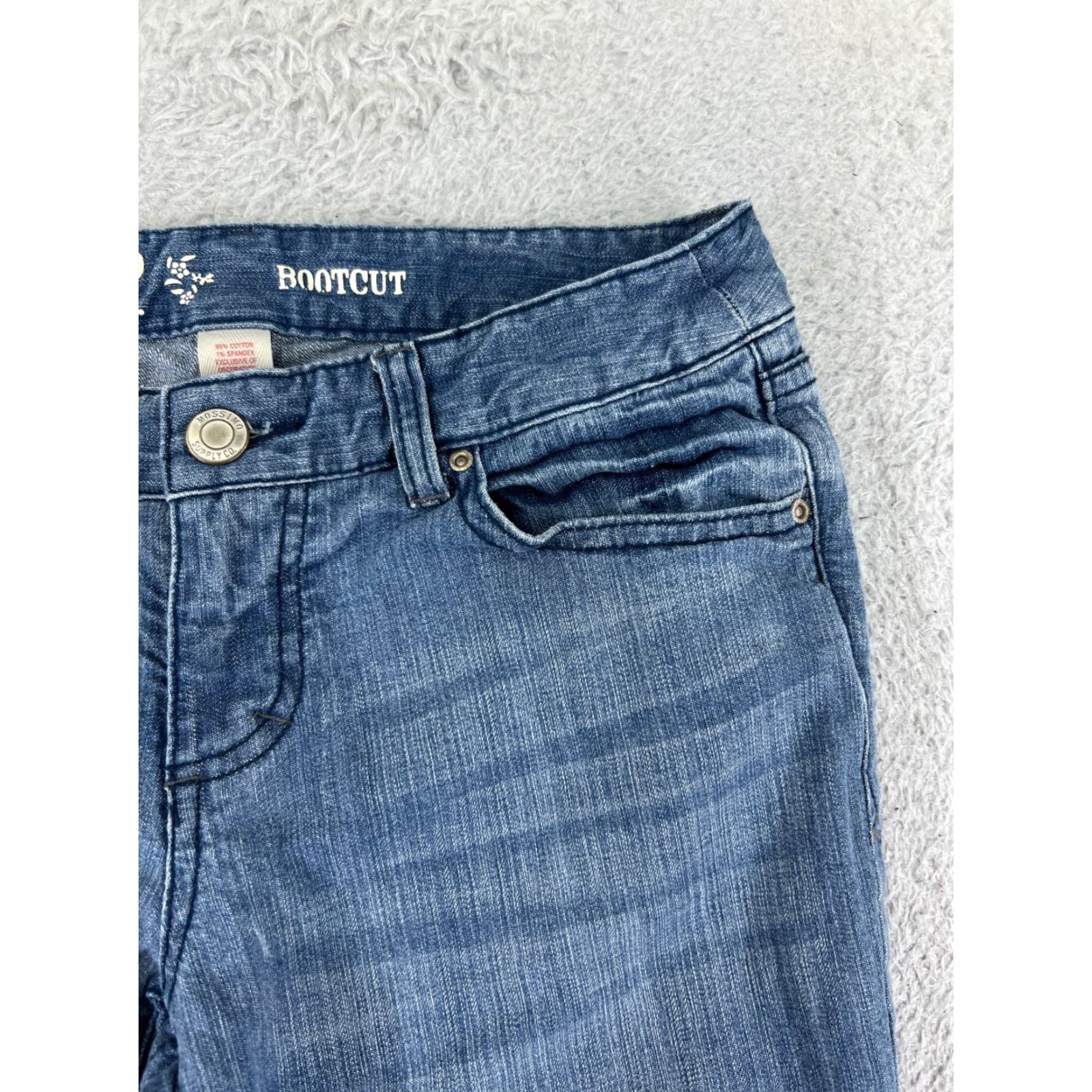 Mossimo Mossimo Jeans Womens 7 Blue Denim Boot Cut Cotton Blend Low Rise Size 28" / US 6 / IT 42 - 7 Thumbnail