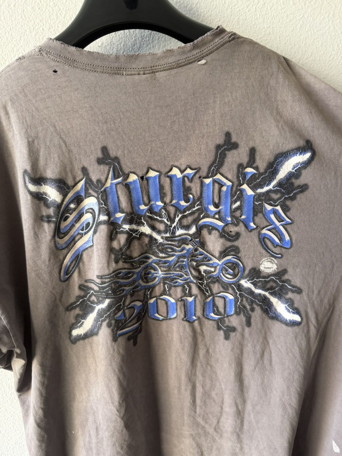 Vintage 2010 Thrashed Sturgis Motorcyle Rally Tee XXL Size US XXL / EU 58 / 5 - 5 Thumbnail