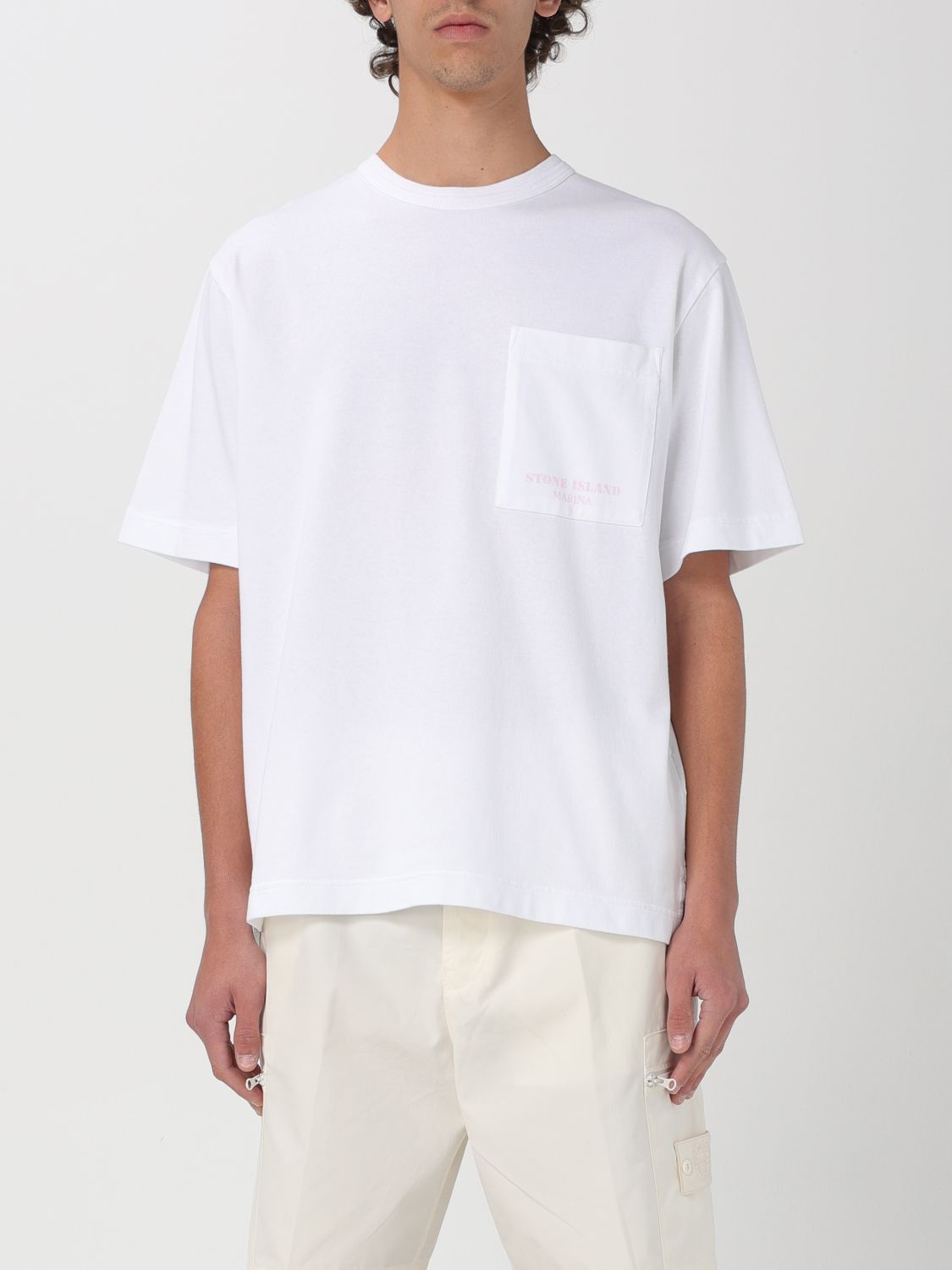 image of Stone Island T-Shirt Men White (Size Large)