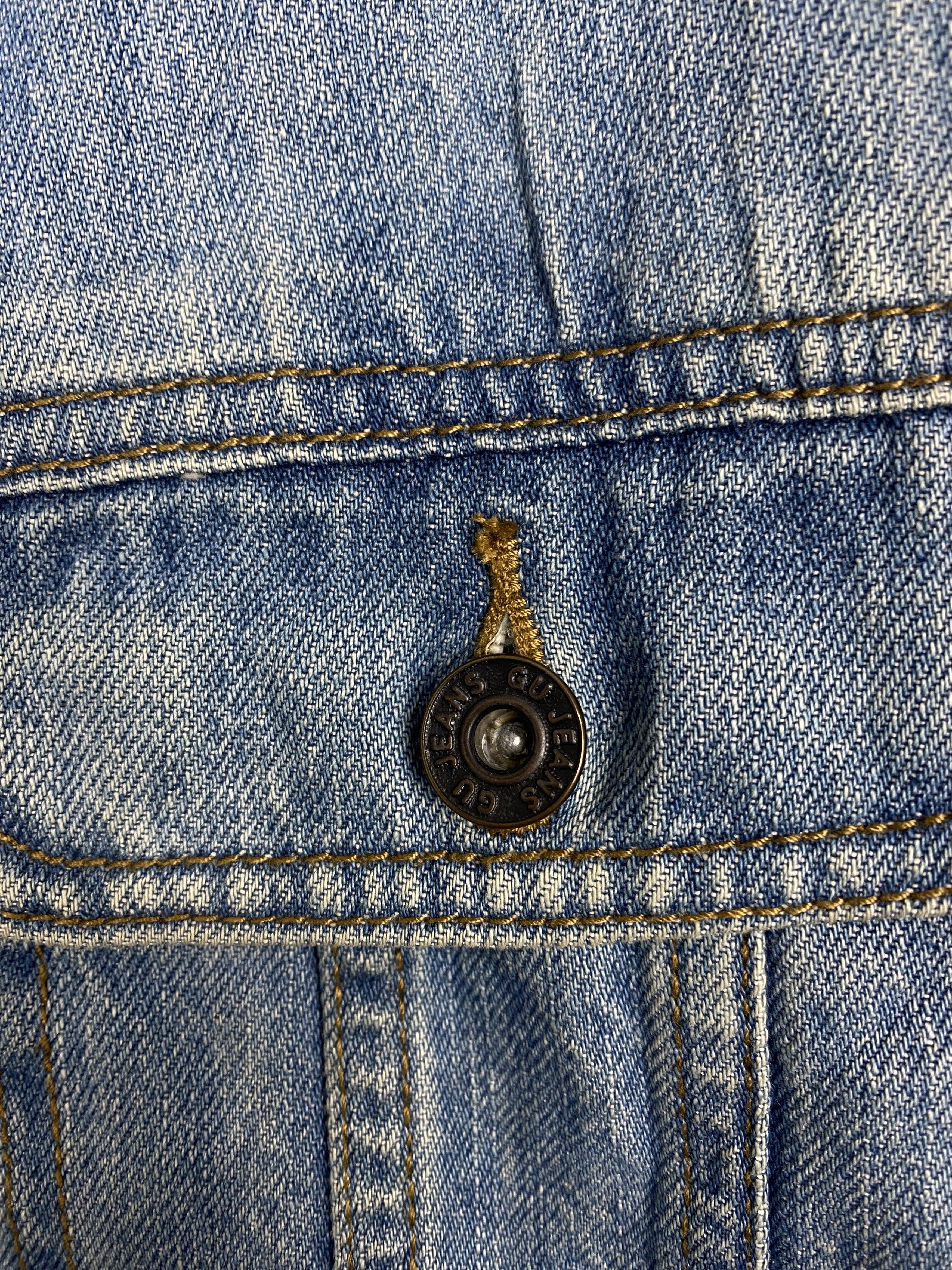 GU Vintage GU Sherpa Lining Blue Denim Jacket PJ2601 Size US M / EU 48-50 / 2 - 5 Thumbnail