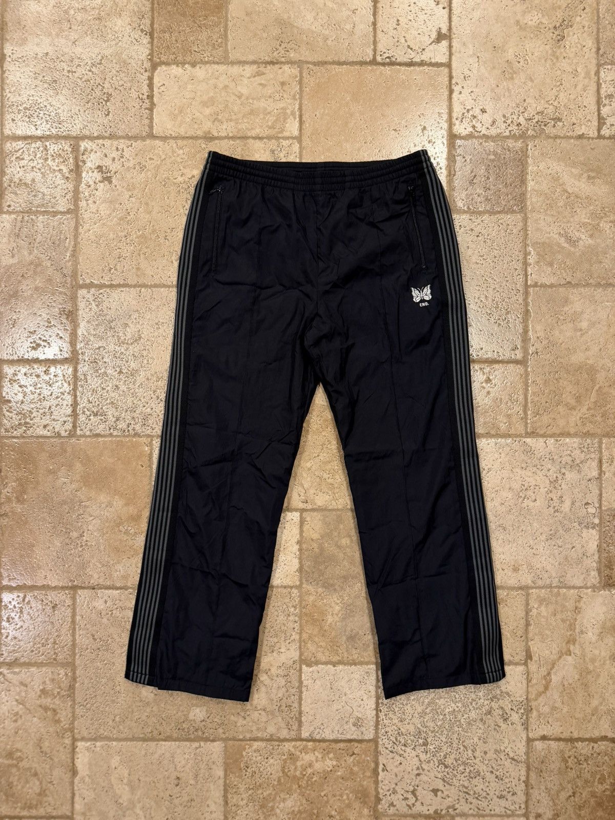 END. × Needles Needles x END Black / Gray Nylon Track Panfs Size US 36 / EU 52 - 1 Thumbnail