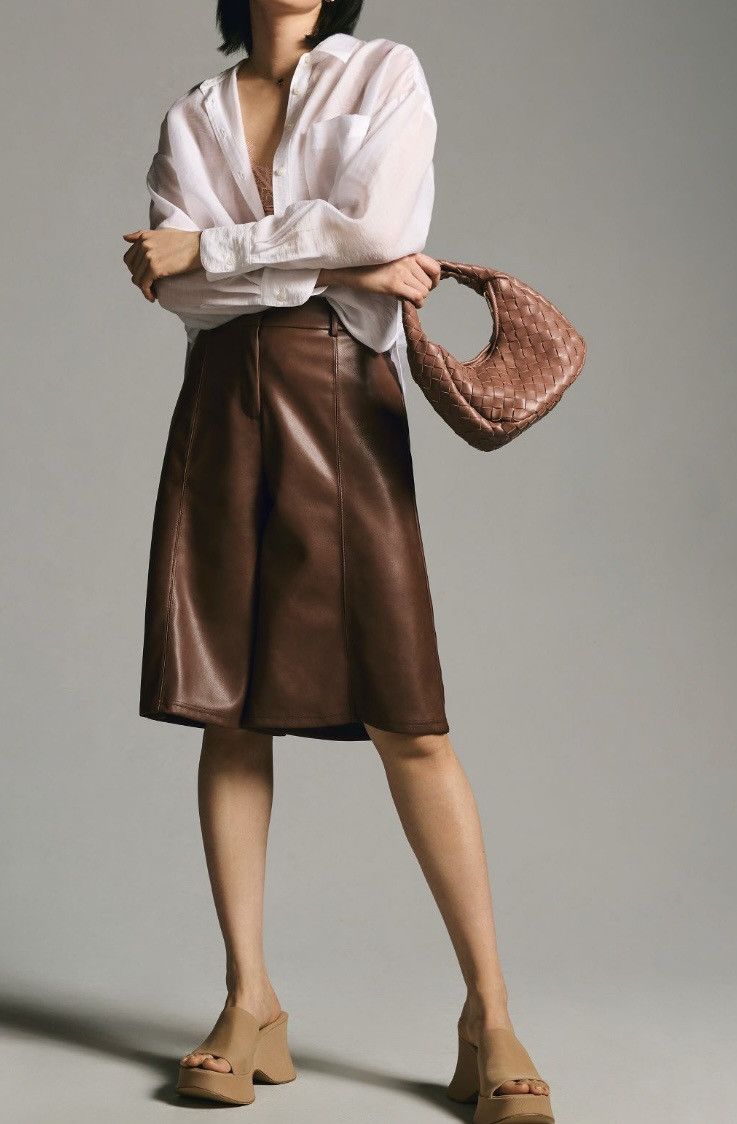 Anthropologie Anthropologie Avec Les Filles Faux Leather Culottes, Size XS Size 26" / US 2 / IT 38 - 3 Thumbnail