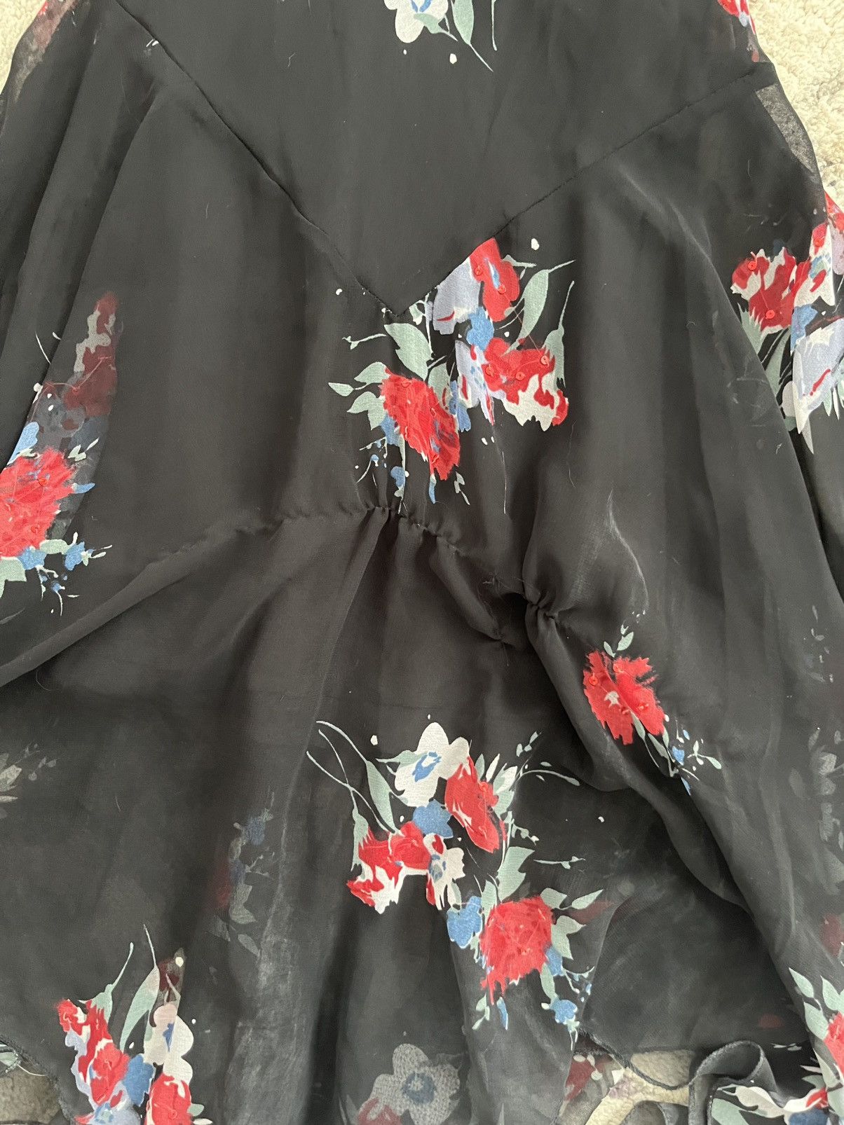 Other Vintage Floral Dress Size M / US 6-8 / IT 42-44 - 3 Thumbnail