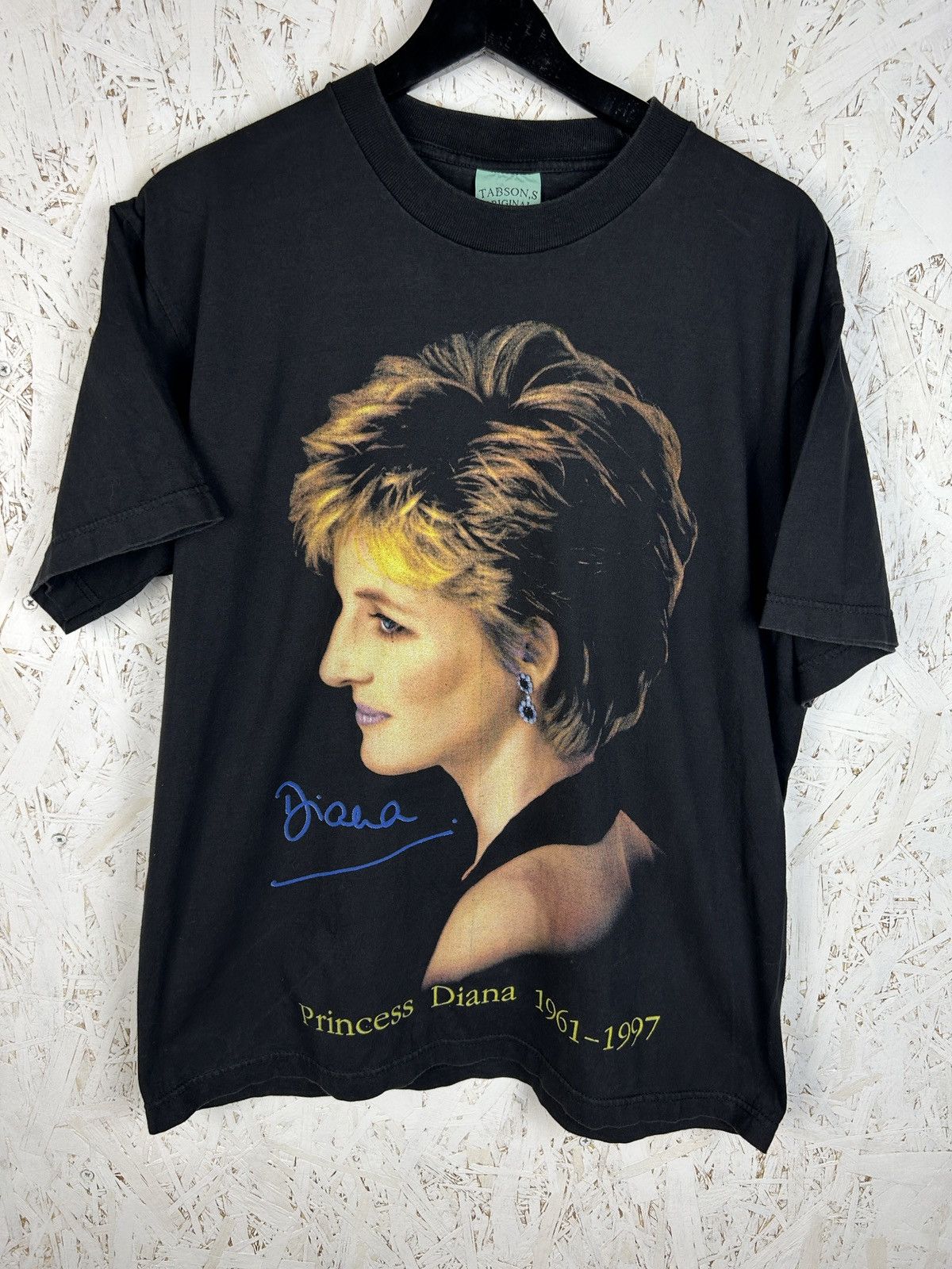 Vintage 90s Princess Diana 1961-1997 Memorial Rap Tee T-Shirt Black Size US L / EU 52-54 / 3 - 1 Thumbnail