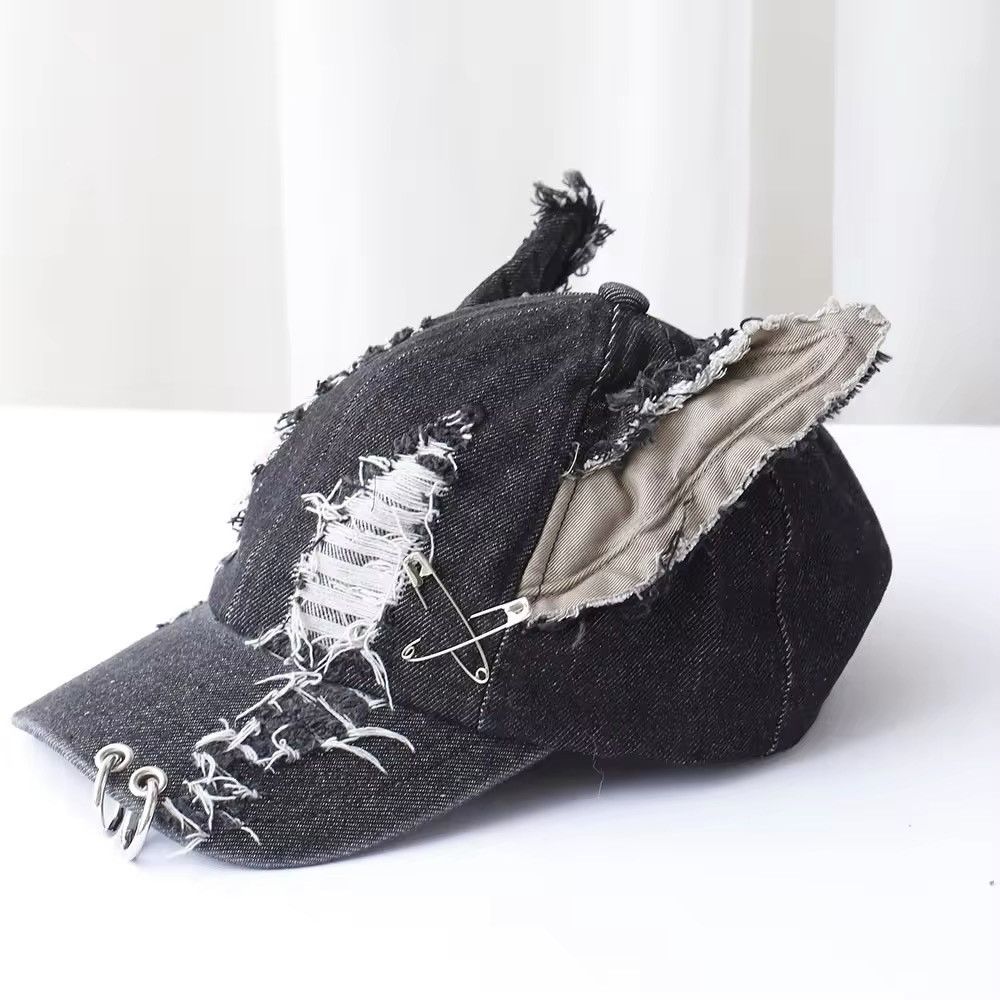 Vintage Rabbit Ears Jeans Baseball Hat Size ONE SIZE - 6 Thumbnail