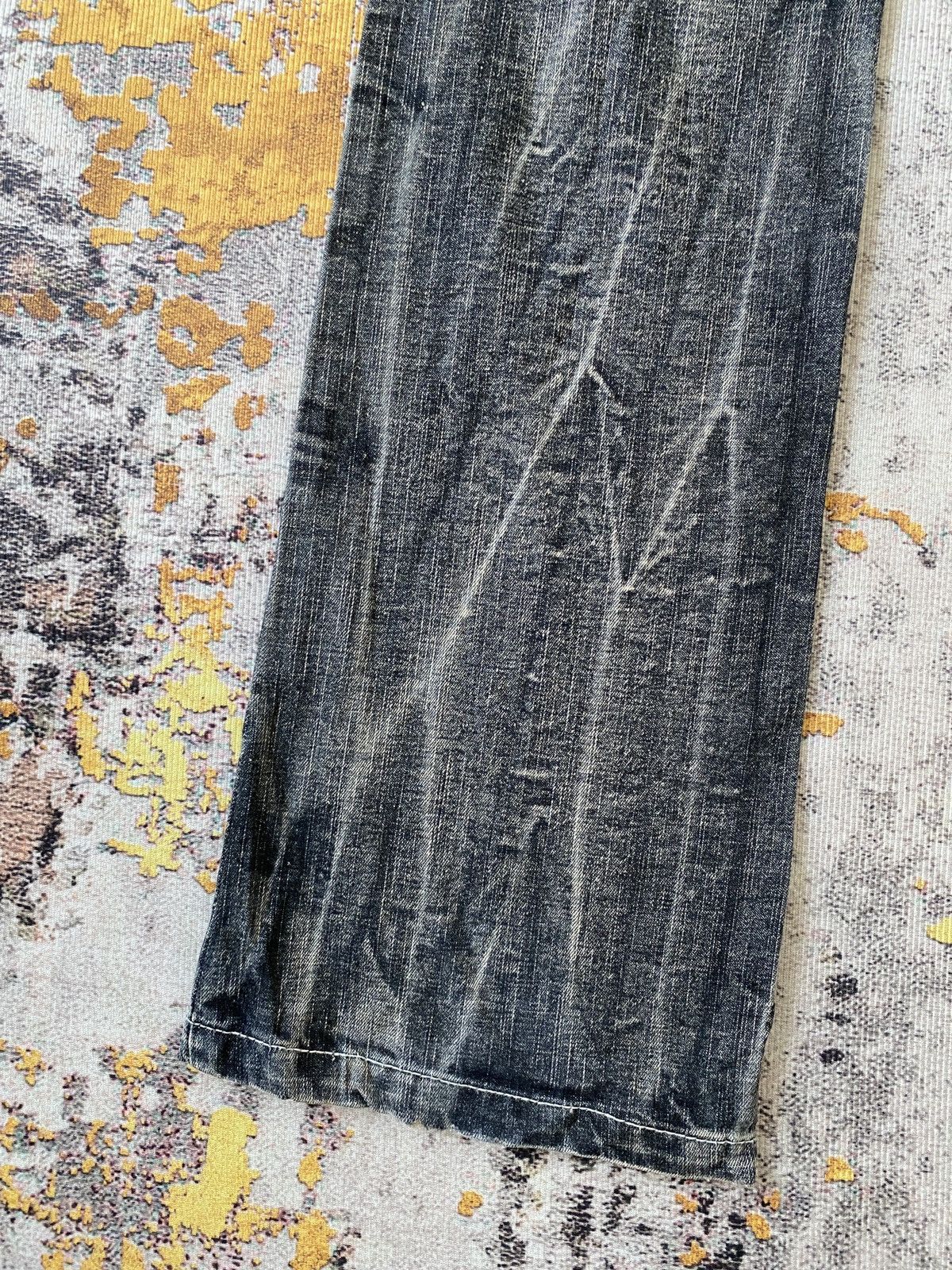 Japanese Brand Black Baccara Distressed Claws Mark Design Flare Denim Size US 32 / EU 48 - 14 Thumbnail