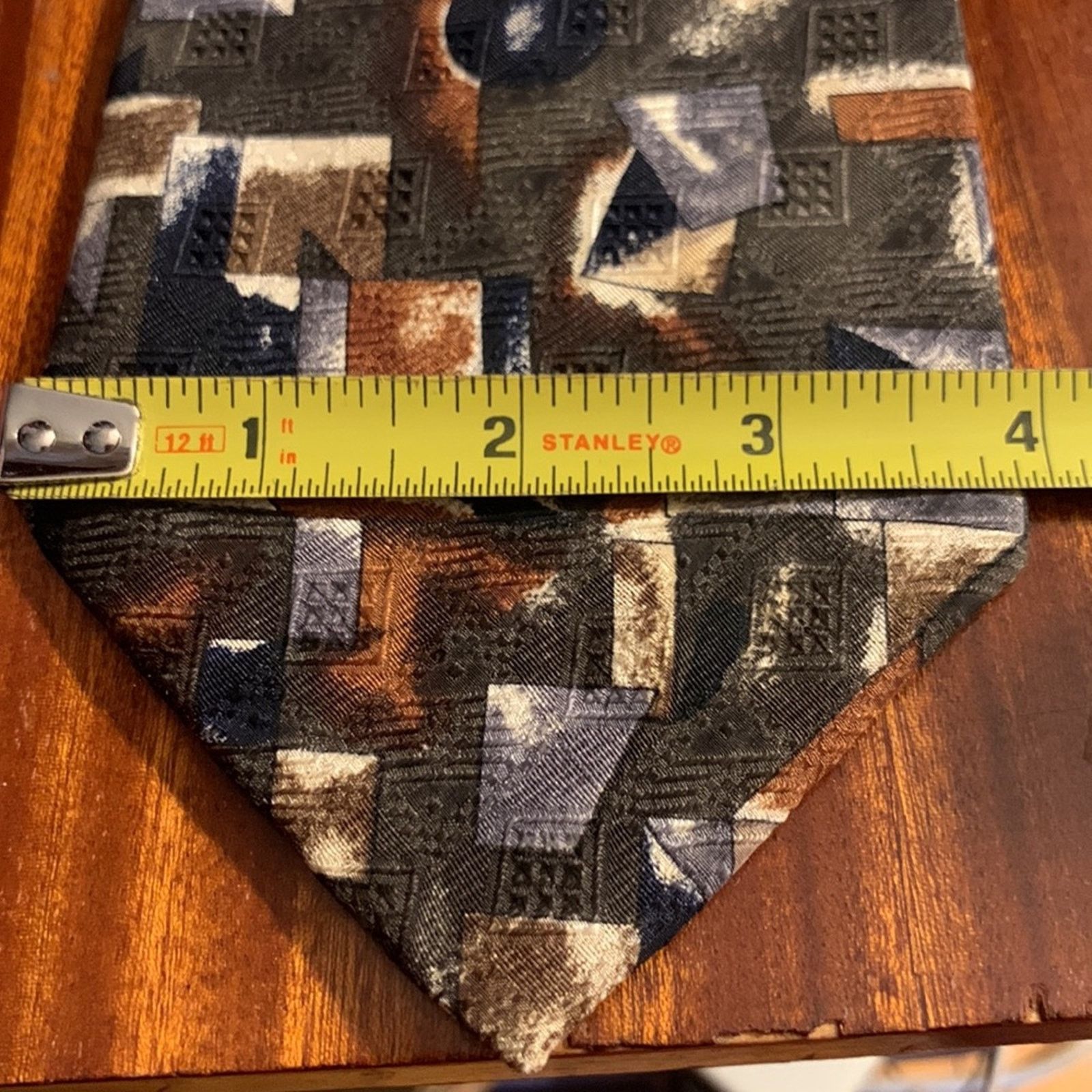 Vintage Paul Klee Designers in Motion Abstract Cubist silk necktie Size ONE SIZE - 8 Thumbnail