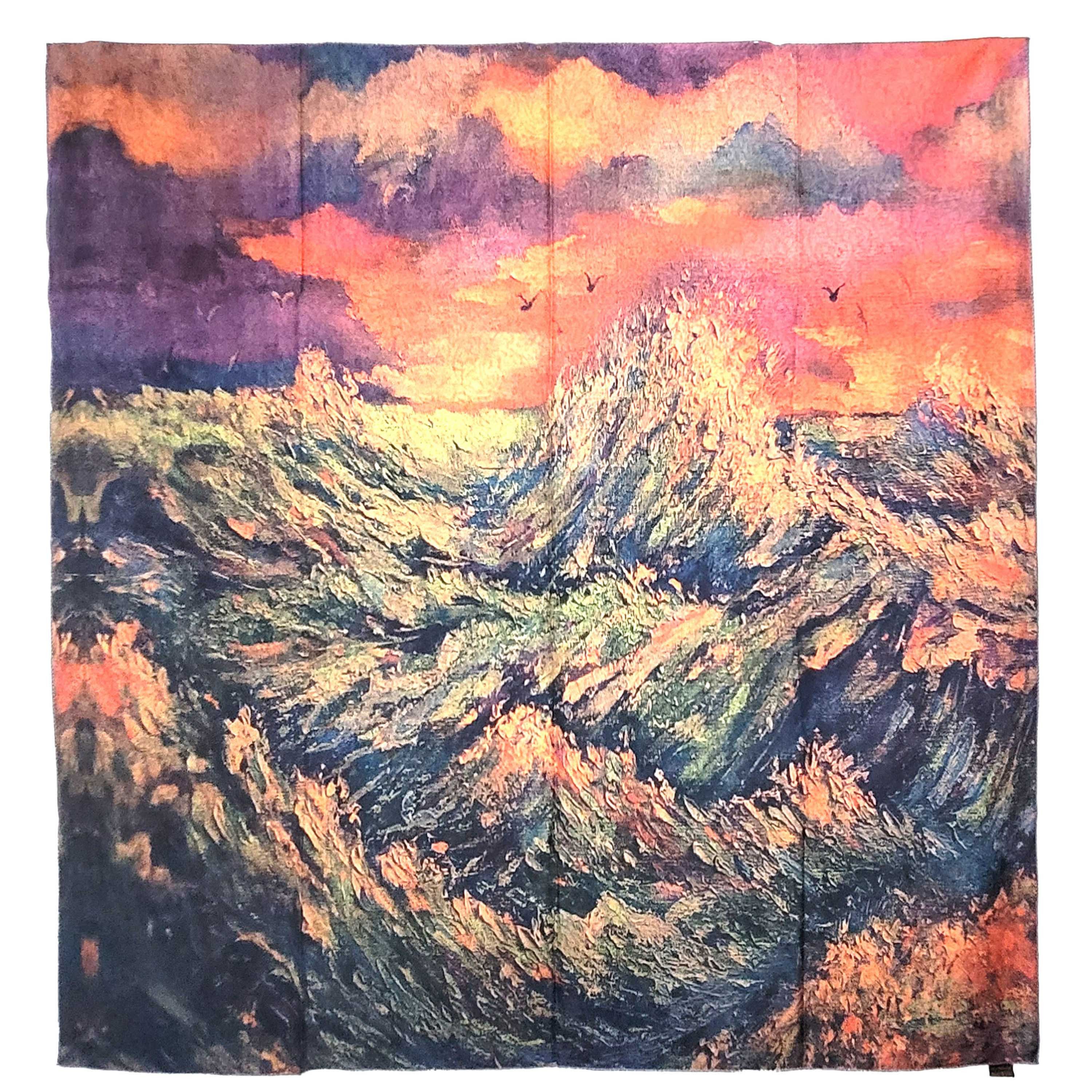 Other NWT Double Sided Silk Scarf 52"x52" Large Square Wrap 3224 Size ONE SIZE - 3 Thumbnail