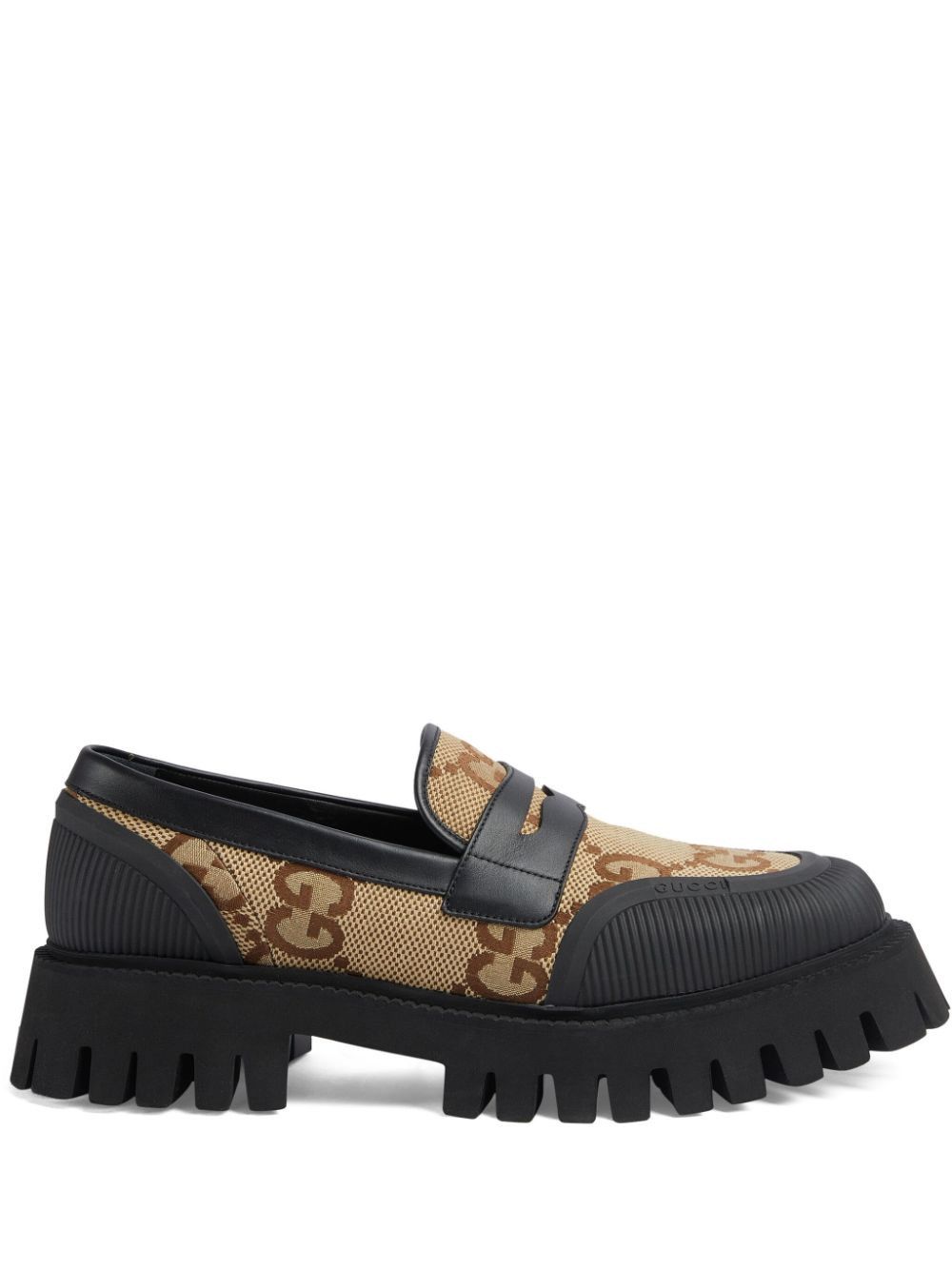 image of Gucci Men's Brown Maxi GG Loafers (Size 11)