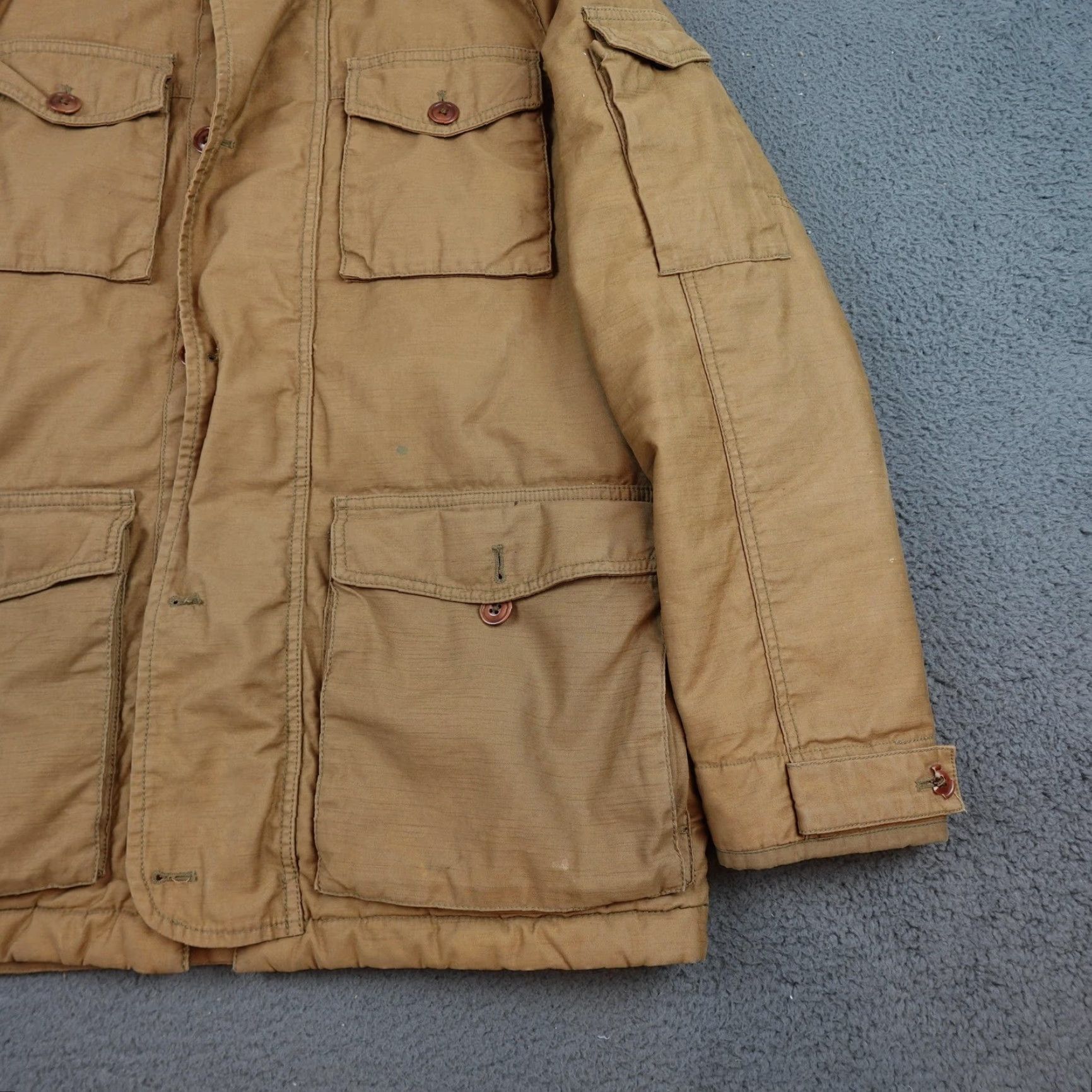 J.Crew J.Crew Field Mechanics Jacket Mens M Beige Hooded Canvas Full Zip Insulated Military Style Shirt? Size US M / EU 48-50 / 2 - 2 Thumbnail