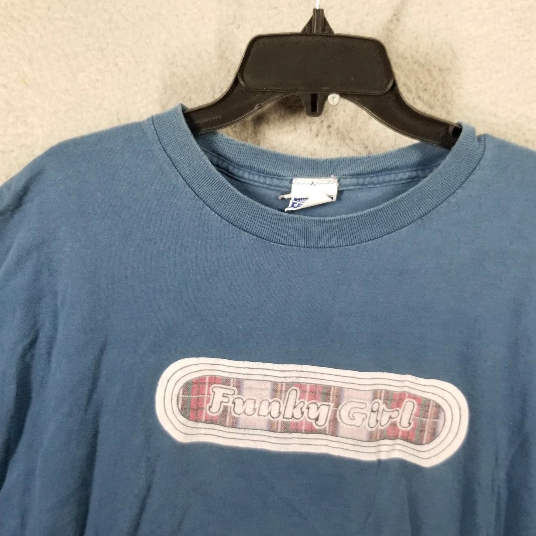 Vintage VINTAGE Freeze Shirt Womens XL Blue Funky Girl Graphic Tee Plaid Y2K Gothic Hip Hop 90s Womens Size XL / US 12-14 / IT 48-50 - 2 Thumbnail