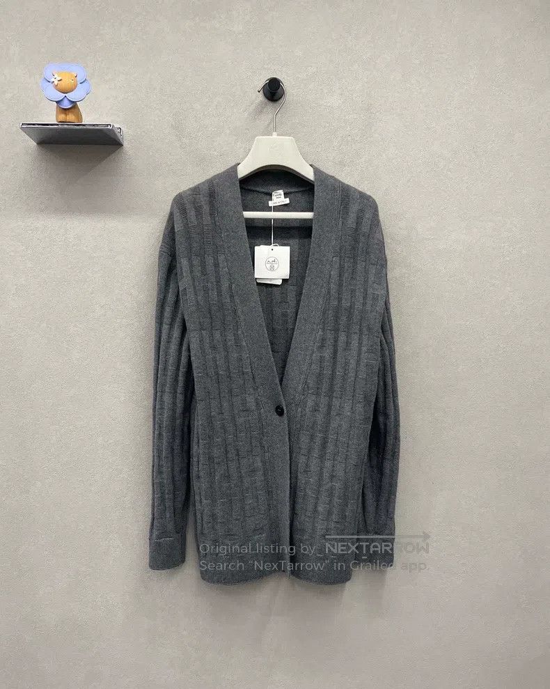 Hermes Hermes Gray cardigan coat Size XS / US 0-2 / IT 36-38 - 1 Thumbnail