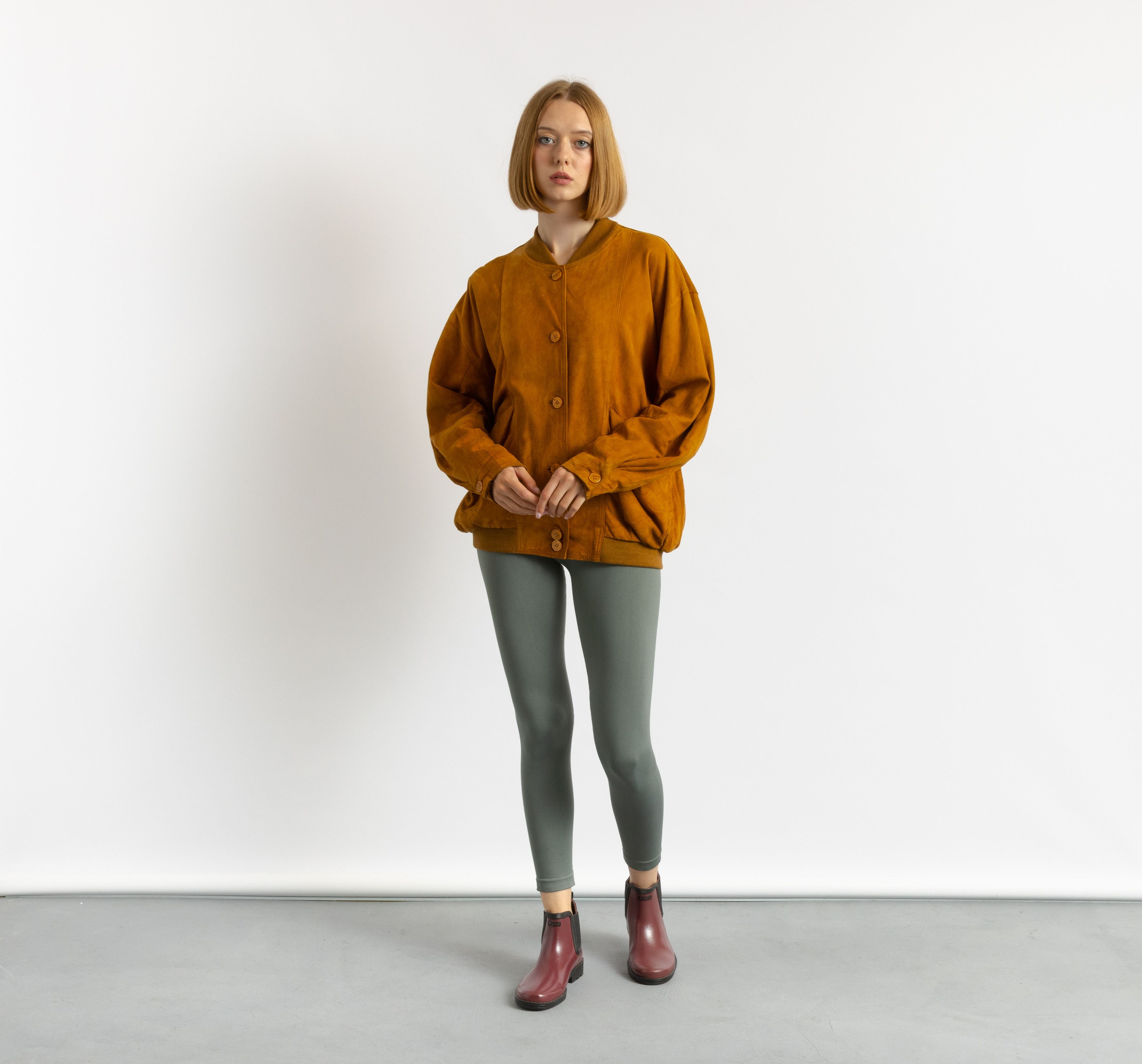 Suede Bomber Jacket 80s Brown Suede Jacket 6227