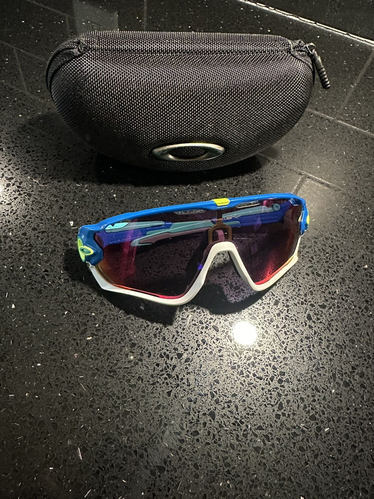 image of Oakley Jawbreaker Sunglasses in Blue, Men's