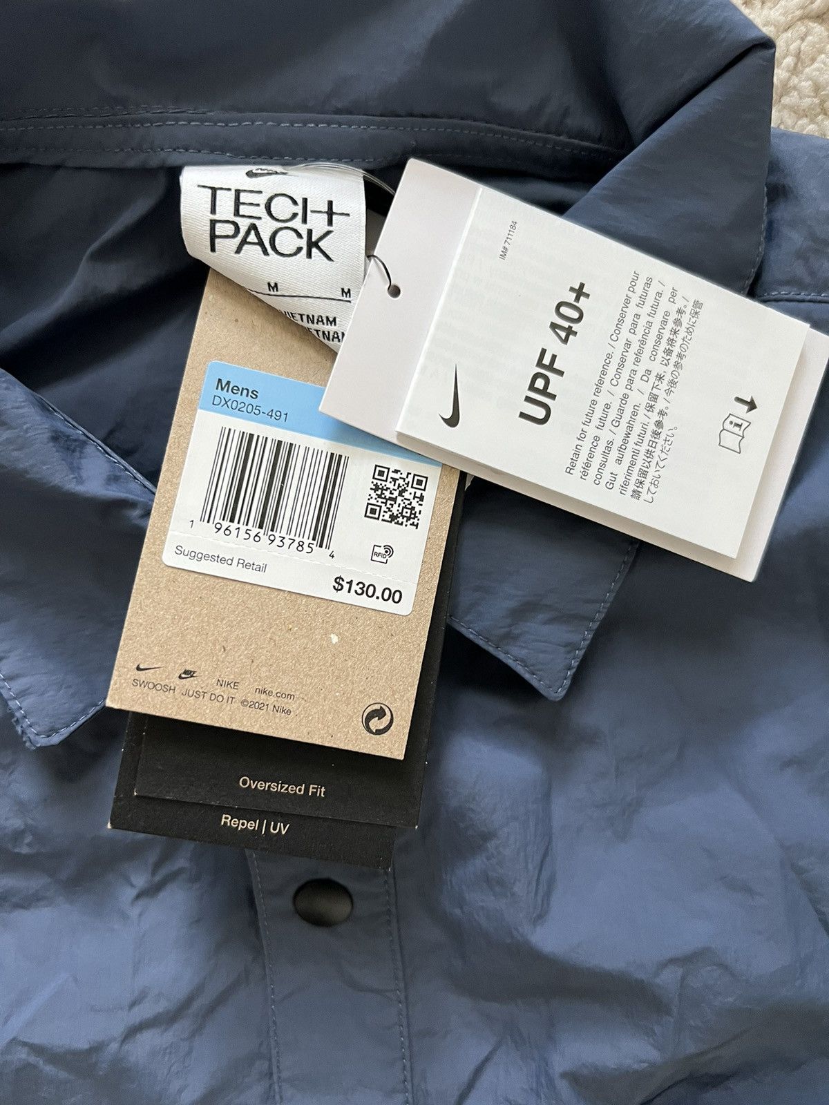 Nike Nike Sportswear Tech Pack Woven Button Up Long Sleeve Shirt Size US M / EU 48-50 / 2 - 8 Thumbnail