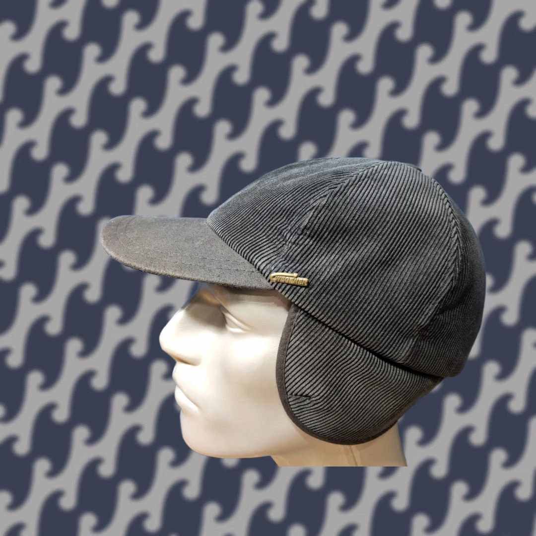 Vintage VINTAGE Wegener Hat Black L-XL Ear Flap Thermal Cover Neck Corduroy Baseball Cap Mens Size ONE SIZE - 1 Thumbnail