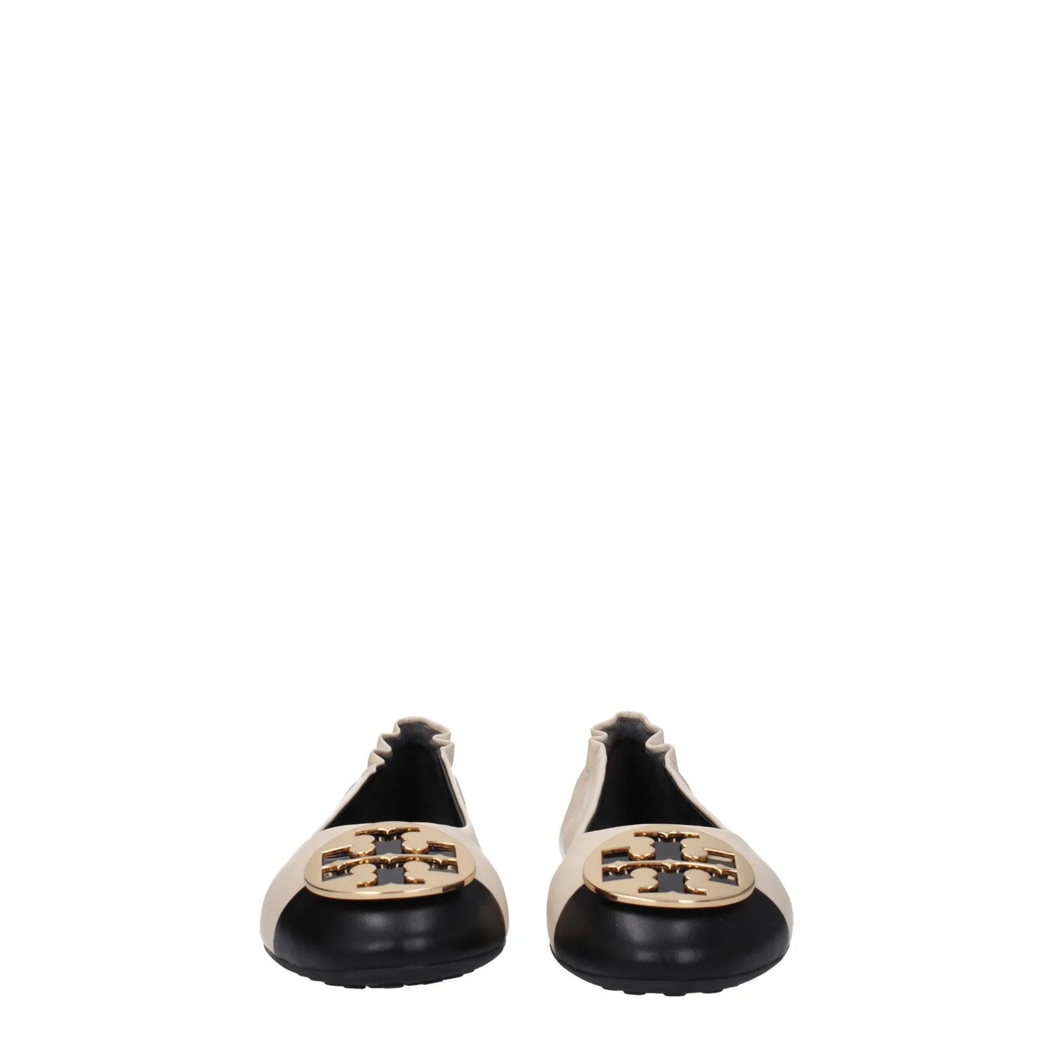 Tory Burch ob1o1e1124 Leather Ballet Flats in Beige & Black Size US 7 / IT 37 - 3 Thumbnail