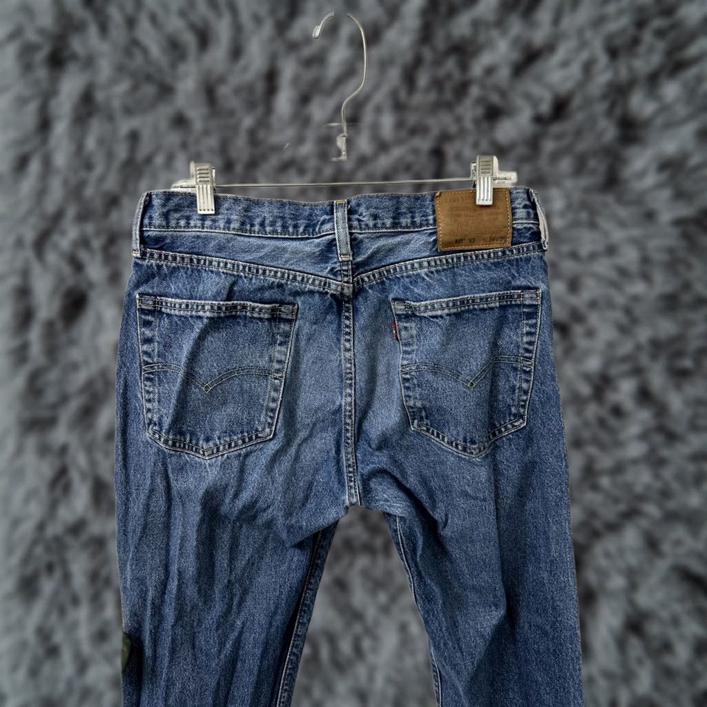 Levi's Levi's 501 Jeans Mens 34x35 Medium Wash Blue Original Fit Denim Button Fly Straight 90s Vintage Pockets Mens Size US 34 / EU 50 - 1 Thumbnail