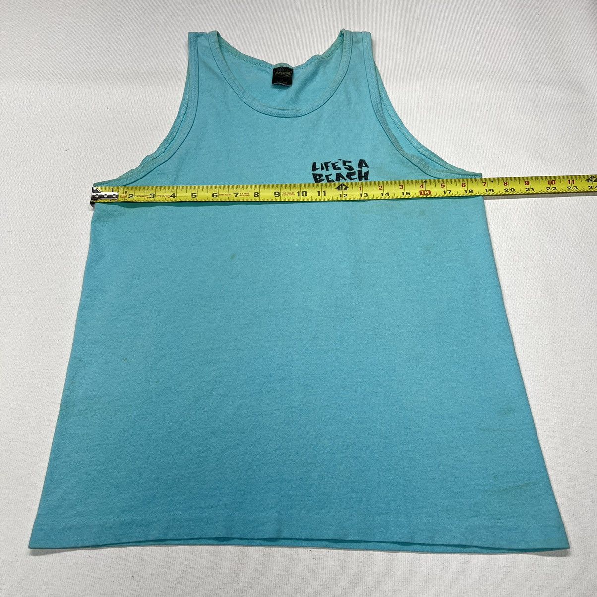 Anvil × Vintage Lifes A Beach Tee Shirt Sleeveless Surf Cartoon 90s Size US L / EU 52-54 / 3 - 22 Thumbnail
