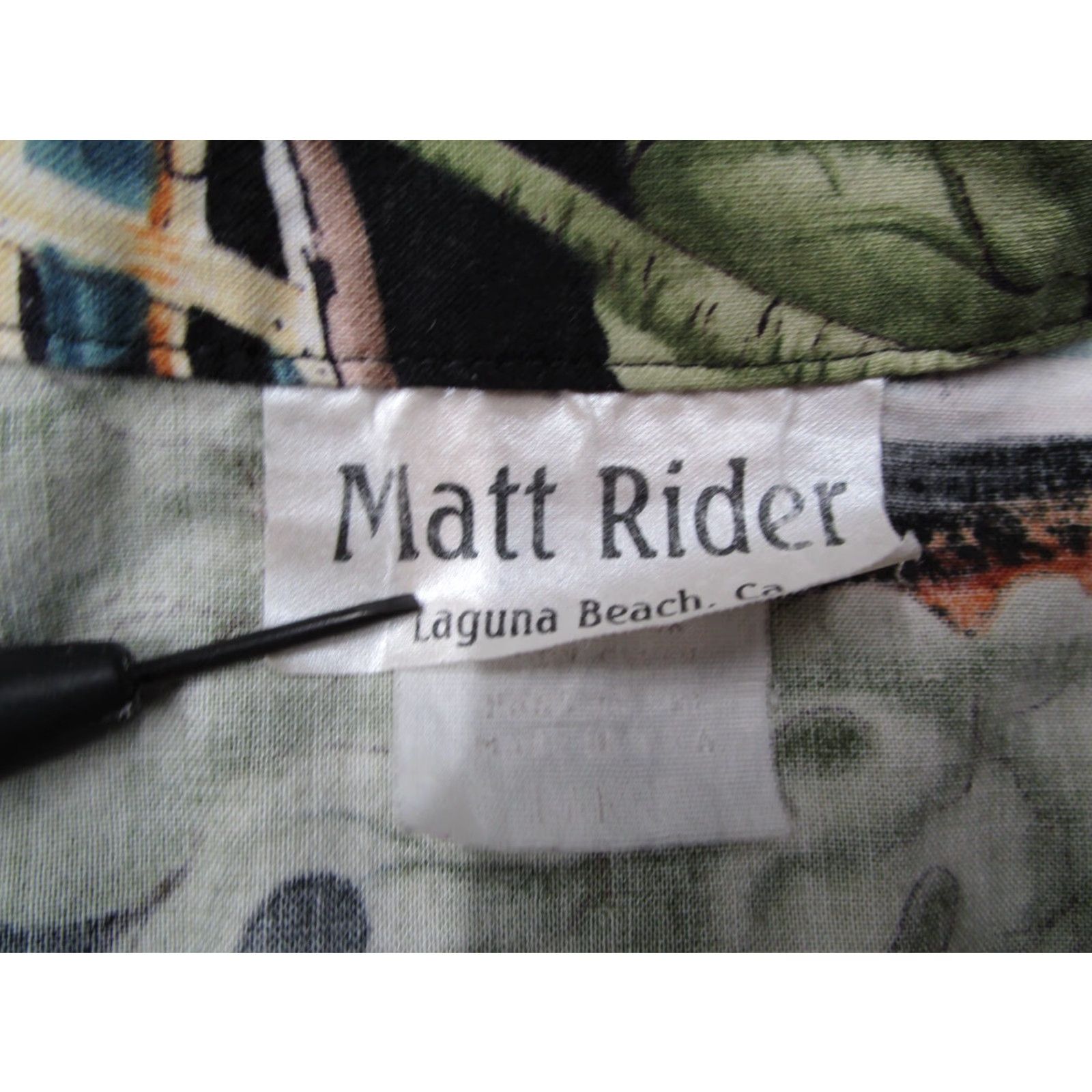 Vintage Matt Rider Shirt Mens Large Black Button Up Laguna Beach California Cars Surf Size US XL / EU 56 / 4 - 3 Thumbnail