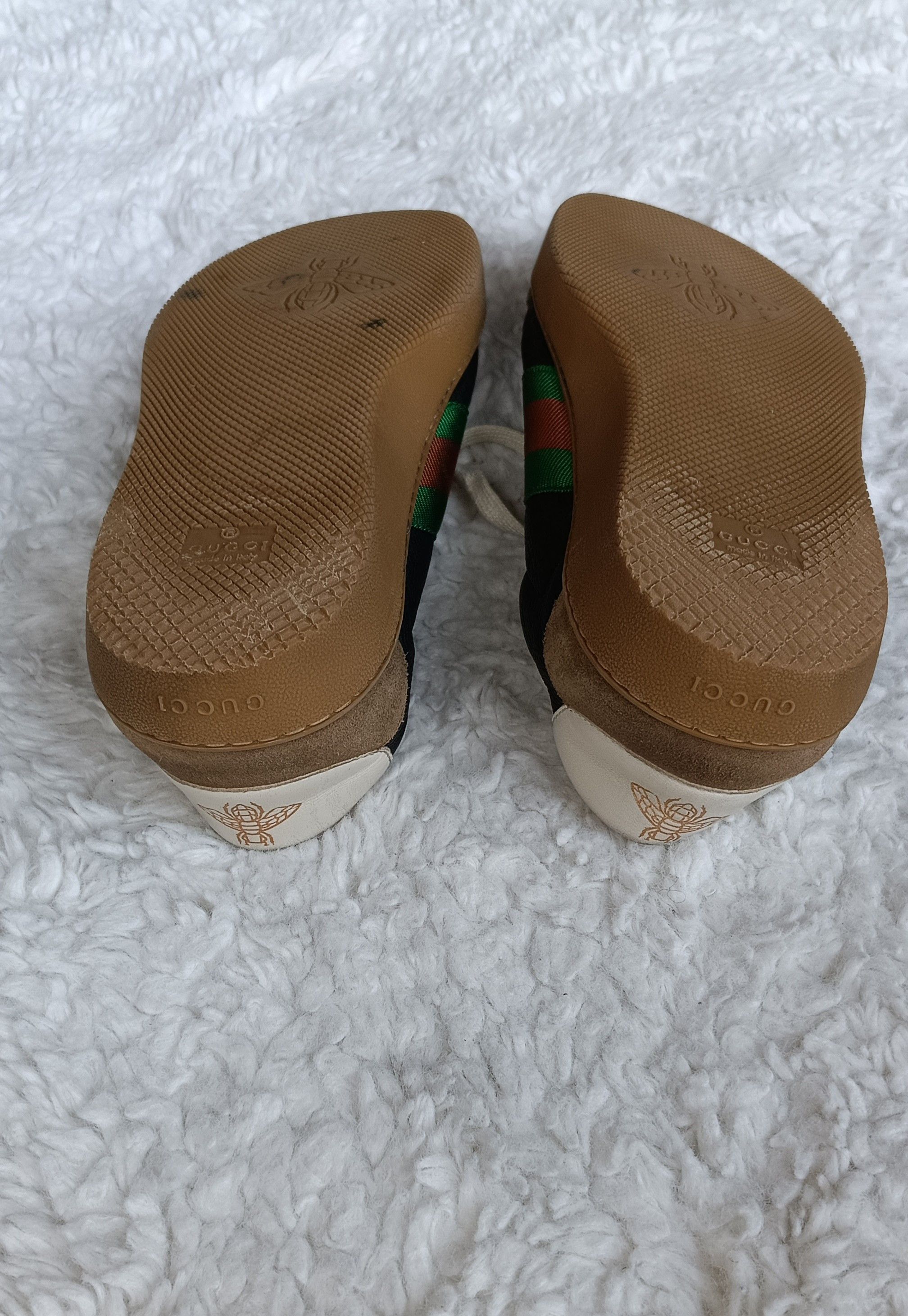 Gucci Gucci Web G74 GG Monogram Sneaker Black Leather 7.5 US/41EUR Size US 7.5 / EU 40-41 - 6 Thumbnail
