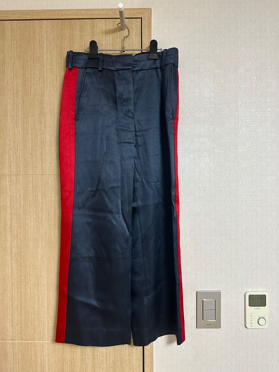 image of Sies Marjan Red Sideline Pants in Navy, Women's (Size 28)