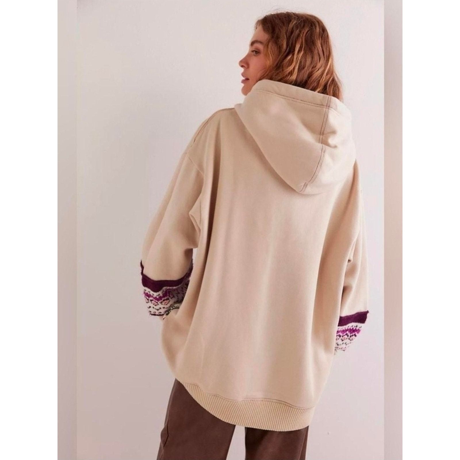 Free People NWOT Free People Lutz Fair Isle Hoodie Oversized M Size M / US 6-8 / IT 42-44 - 5 Thumbnail