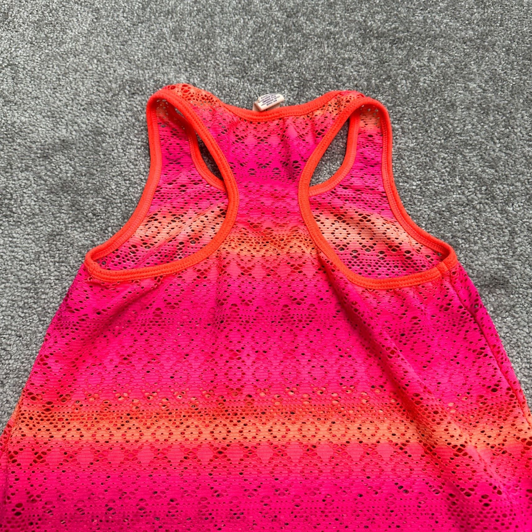 Ocean Pacific Ocean Pacific Tank Eyelet Juniors M Pink Orange Racerback Summer Sun Size M / US 6-8 / IT 42-44 - 4 Thumbnail