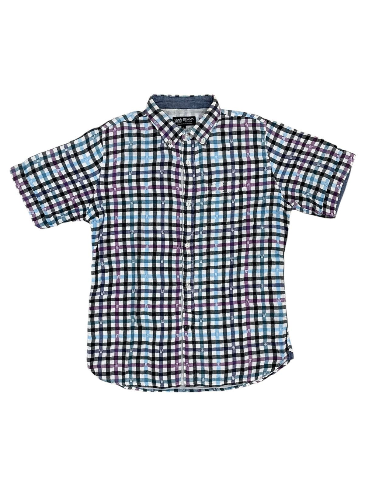 Beams Plus Tax free Beams Heart S/S checkered shirt Japanese Brand Size US L / EU 52-54 / 3 - 1 Thumbnail
