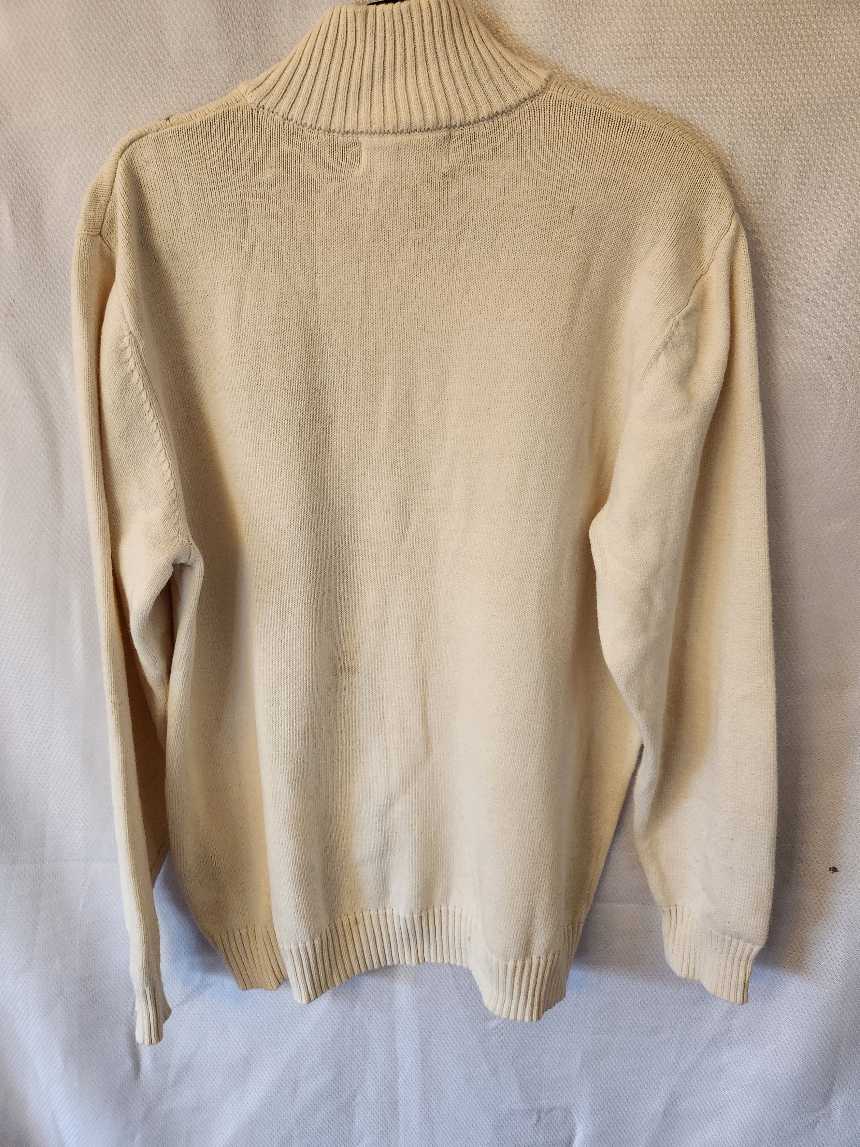 Tricots St. Raphael Men's 100% Cotton Argyle 1/4 Zip Pullover Sweater L. Size US L / EU 52-54 / 3 - 2 Thumbnail