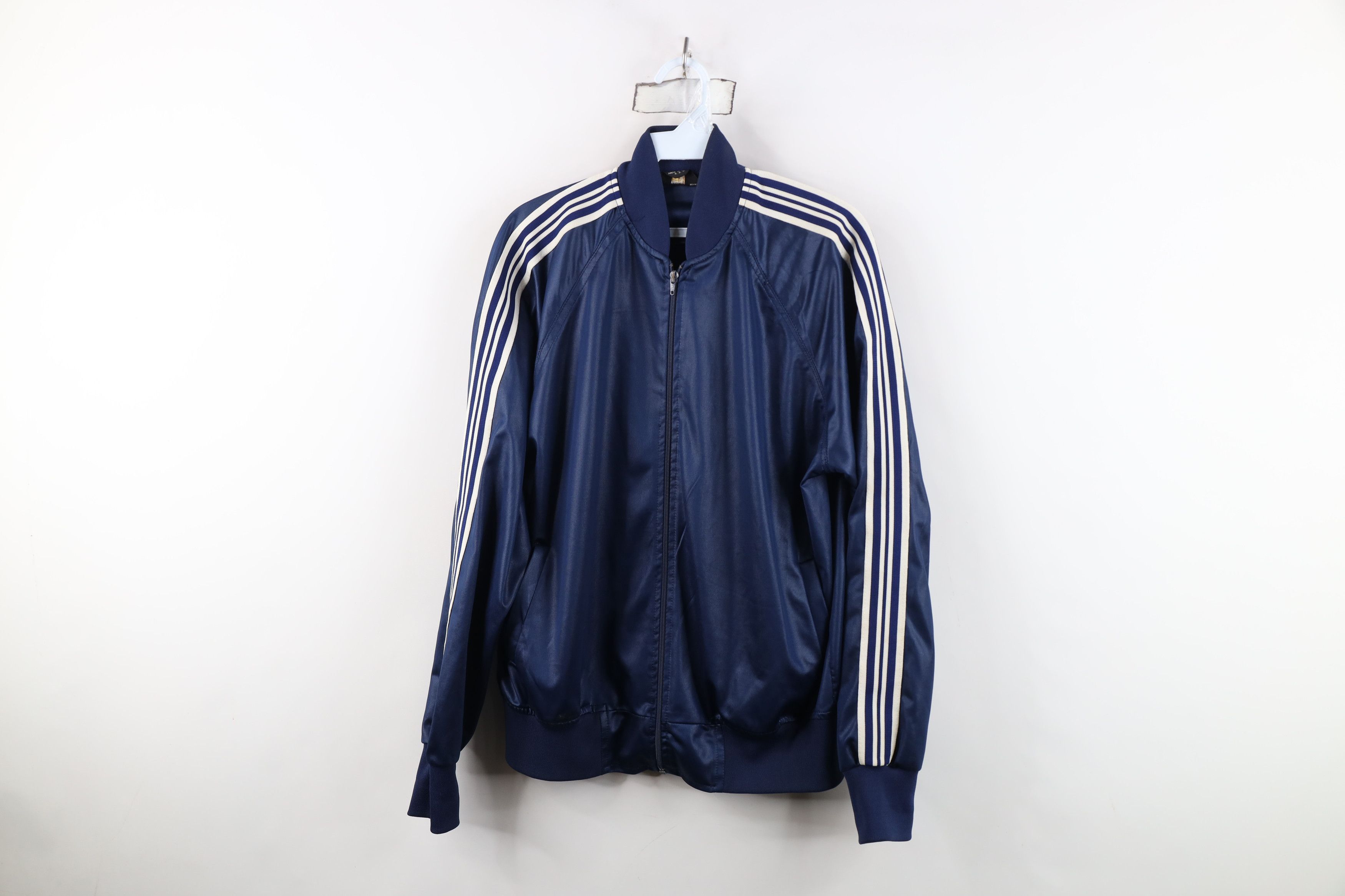 Vintage Vintage 70s Streetwear Full Zip Tennis Track Jacket Blue Size US M / EU 48-50 / 2 - 1 Thumbnail