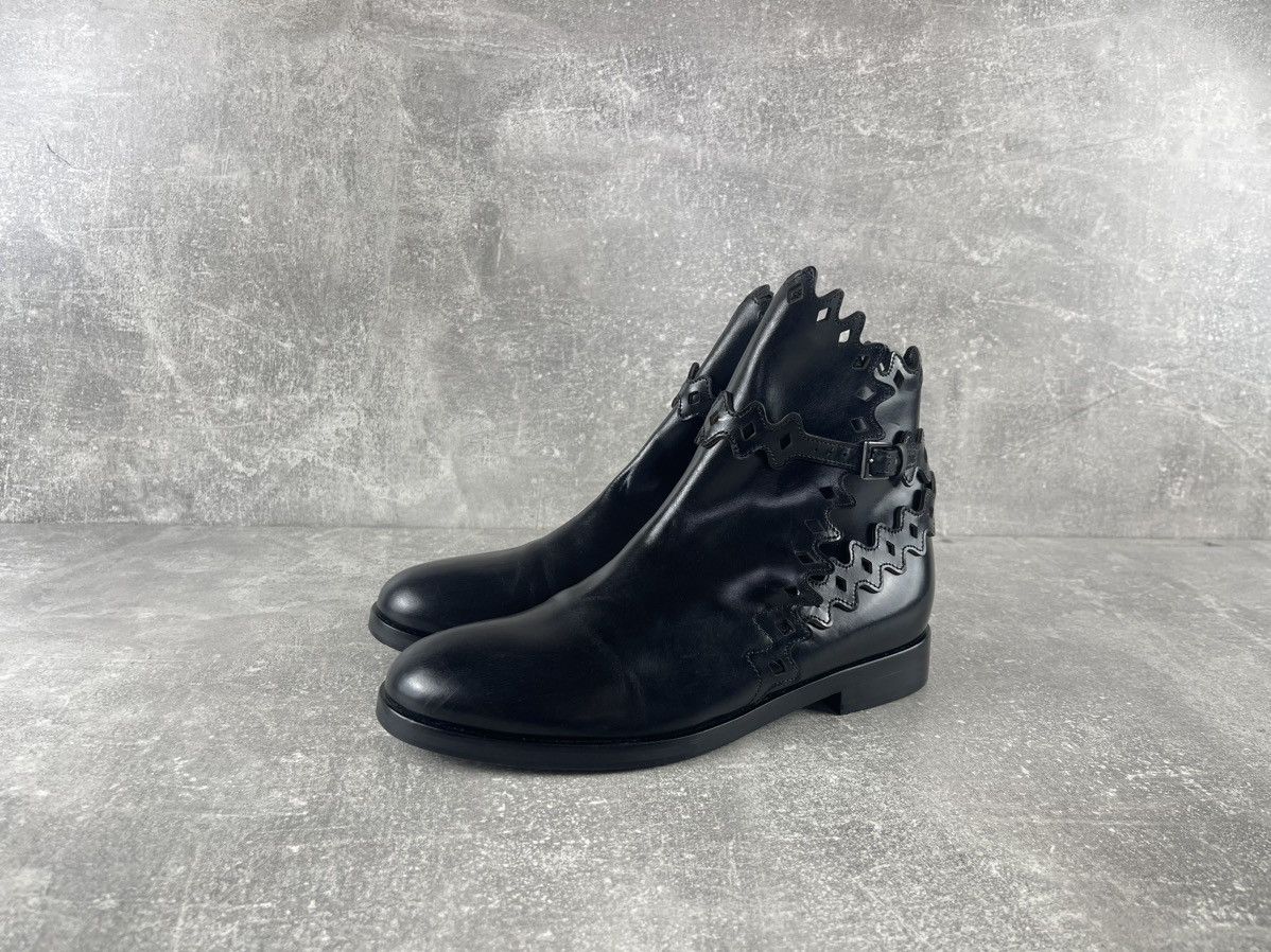 Alaia Alaïa Paris Cut Out Leather Ankle Boots Black Size US 7 / IT 37 - 1 Thumbnail