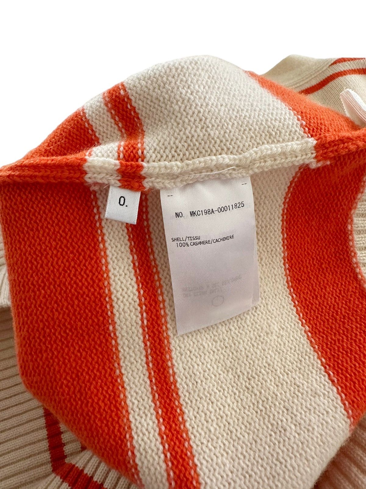 Thom Browne Sz. 0 Oversized Cashmere Orange Striped Cardigan Size US XL / EU 56 / 4 - 7 Thumbnail