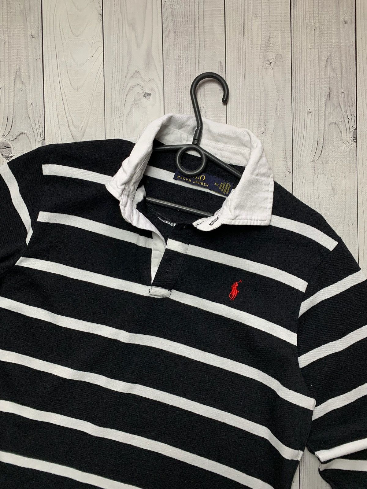 Vintage Vintage polo Ralph Lauren striped rugby jersey size L Size US L / EU 52-54 / 3 - 2 Thumbnail
