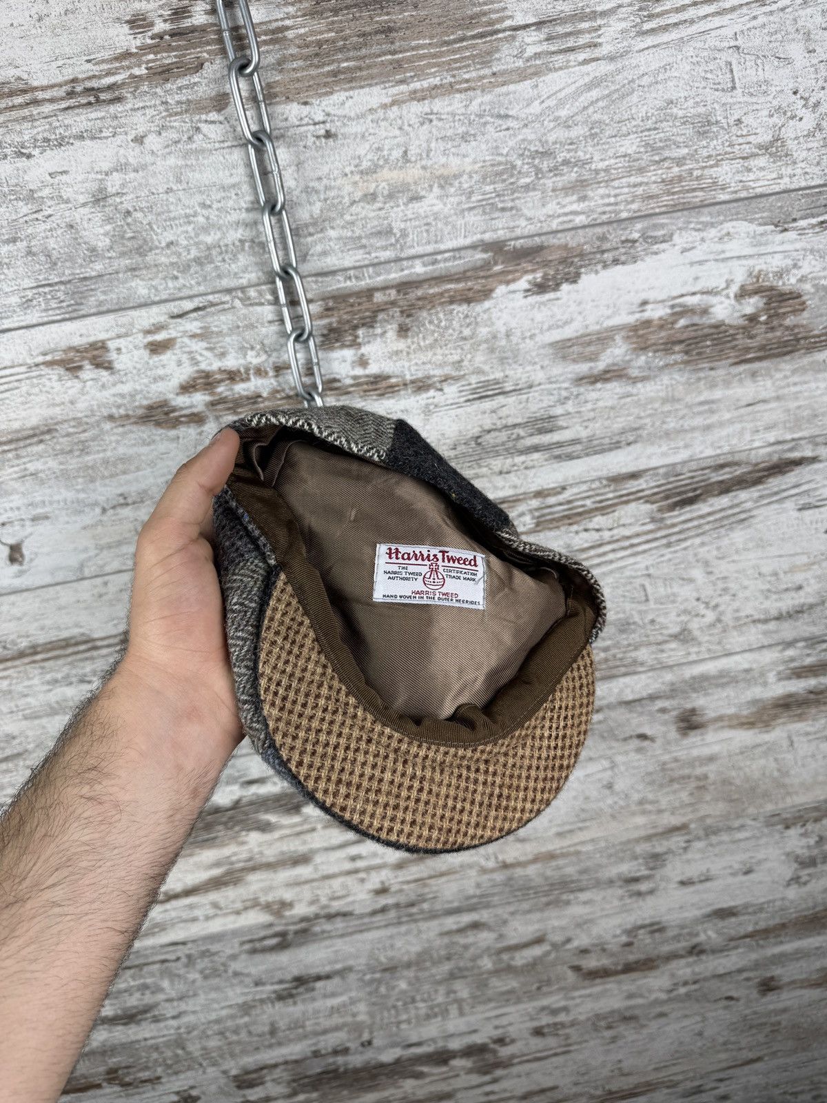 Harris Tweed × Vintage Mens vintage Harris Tweed cap hats berets wool Size ONE SIZE - 7 Thumbnail