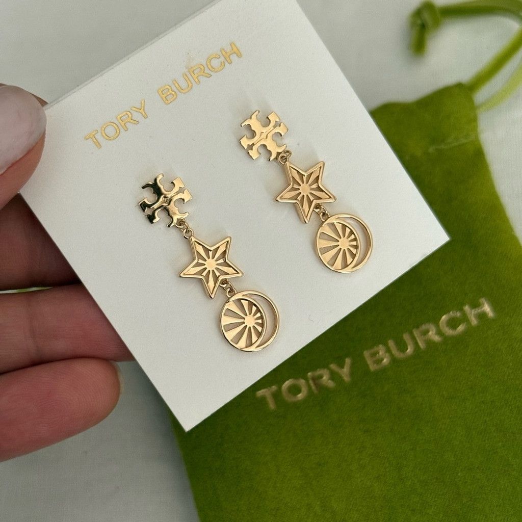 Tory Burch Gold Floral Stud Earrings, Women's