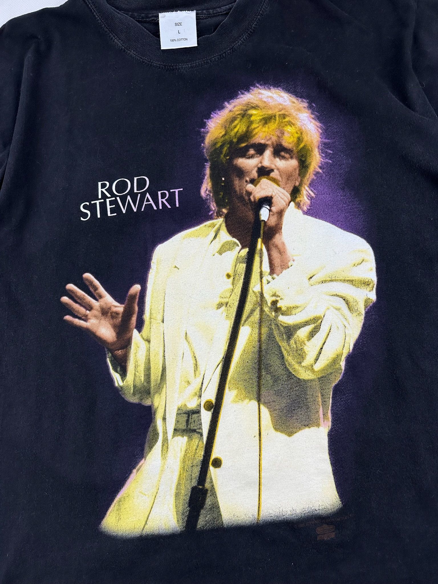 Band Tees 1993 VINTAGE ROD STEWART A NIGHT TO REMEMBER SINGLE STITCH T Size US L / EU 52-54 / 3 - 4 Thumbnail