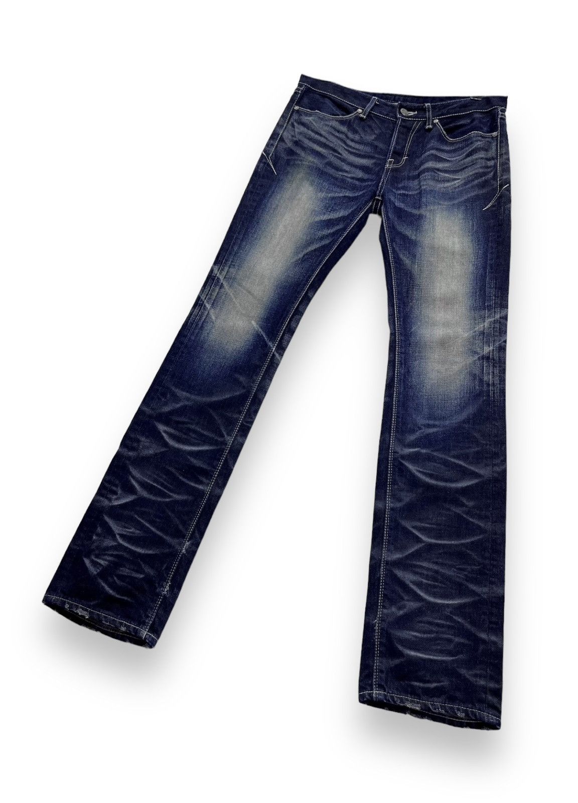 🔥MADE IN JAPAN! Designer FUGA Distressed Whiskered Slim Fit