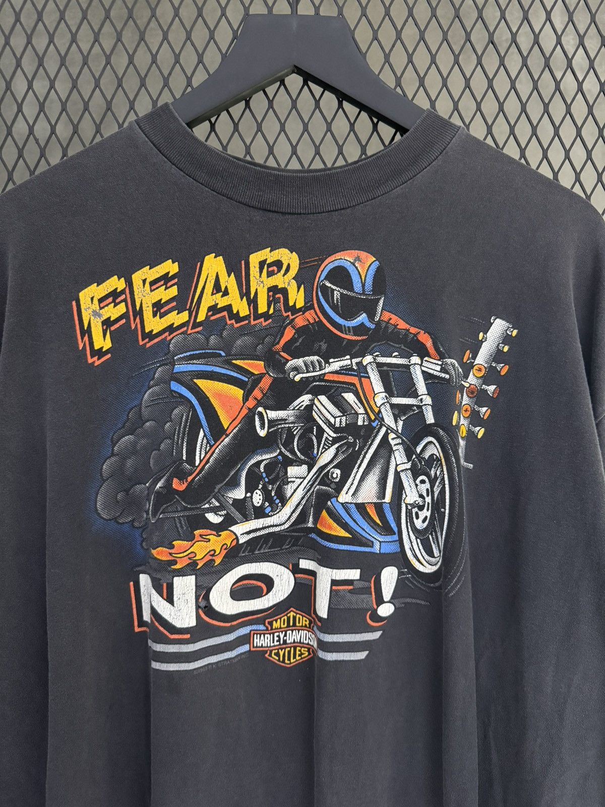 Harley Davidson Vintage 1993 Harley Davidson Fear Not Tee Size US XXL / EU 58 / 5 - 2 Thumbnail