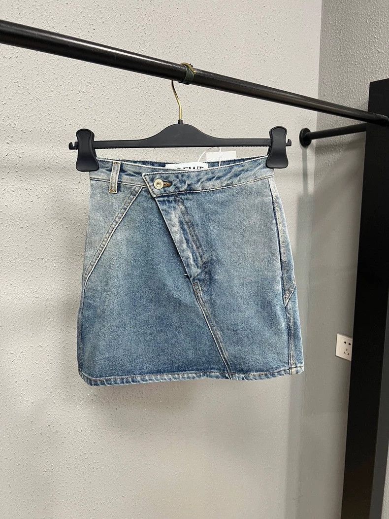 Loewe LOEWE Logo logo denim skirt Size 42" / US 20 - 2 Thumbnail