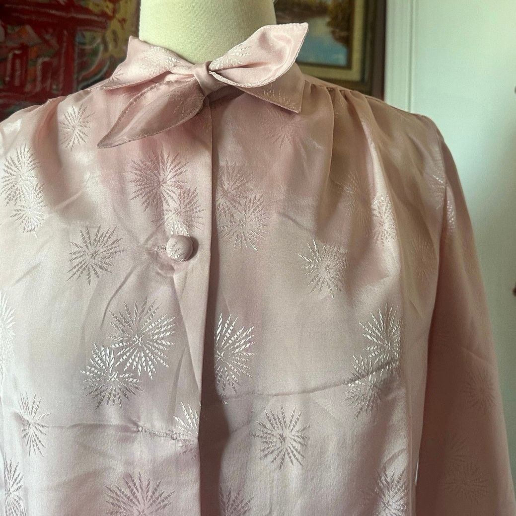 Handmade handmade pink floral long sleeve button up blouse Size M / US 6-8 / IT 42-44 - 2 Thumbnail